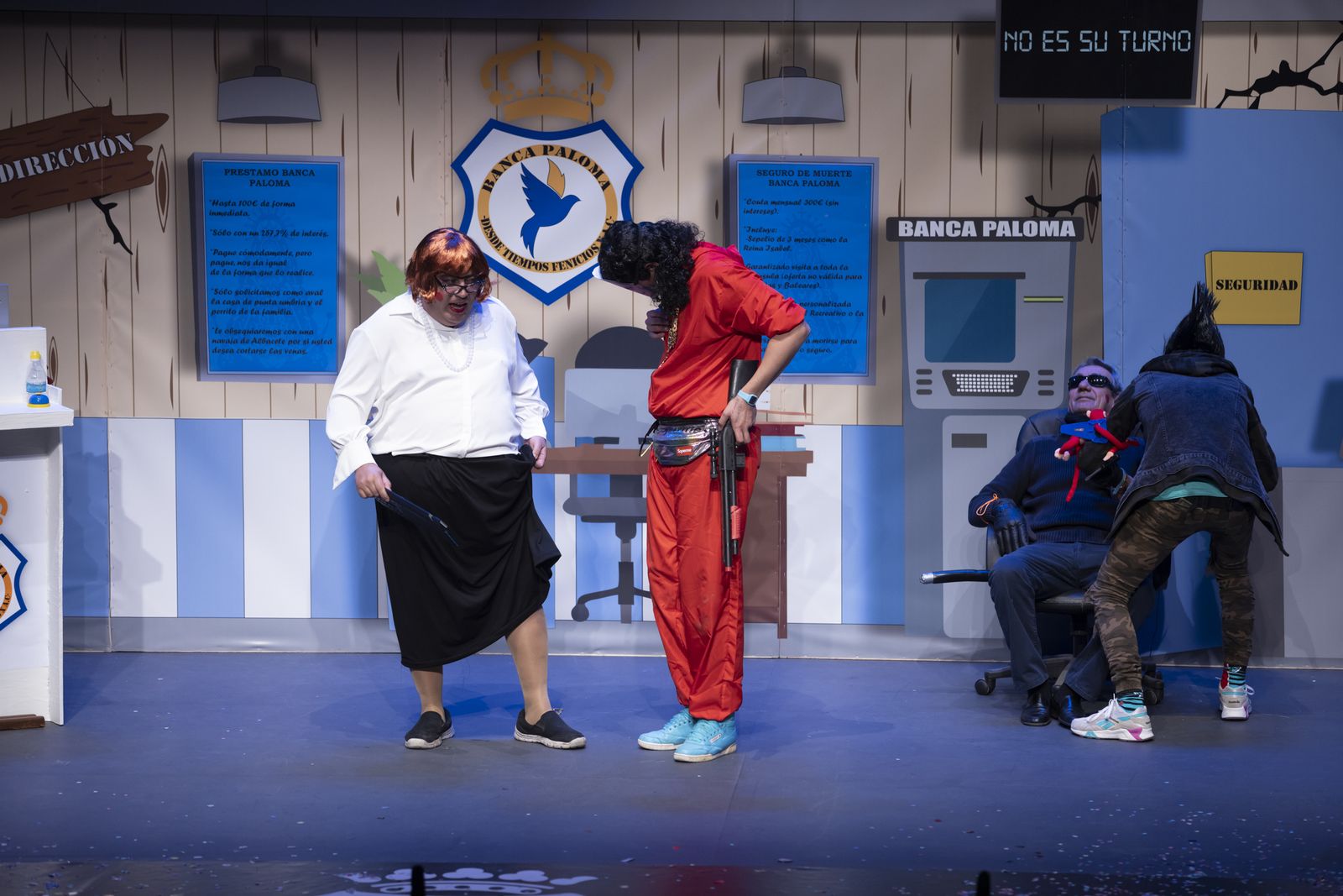 Imágenes de la actuación del cuarteto de Huelva "El plan Bellavista" en el Carnaval Colombino