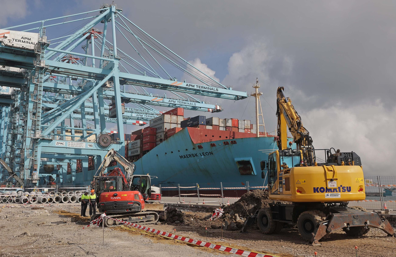 Fotos del proyecto de asfaltado de APM Terminals Algeciras.