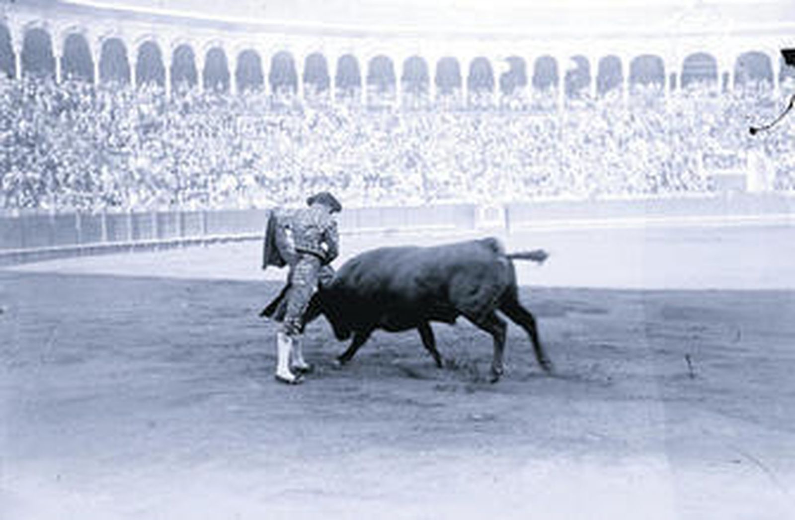 Juan Belmonte, en un lance con el capote en la Real Maestranza de Caballería de Sevilla.