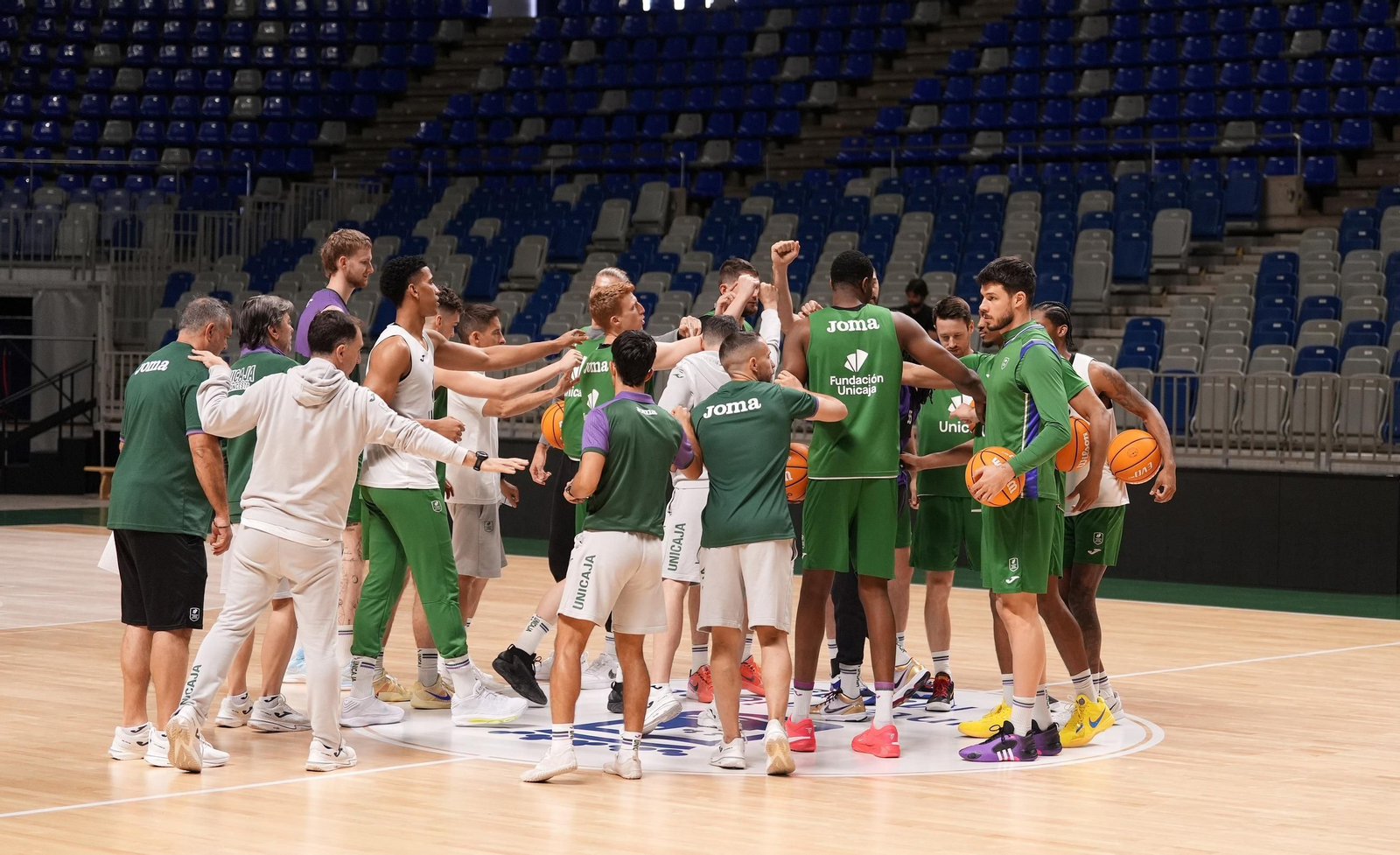 El Unicaja entrenaba ayer.