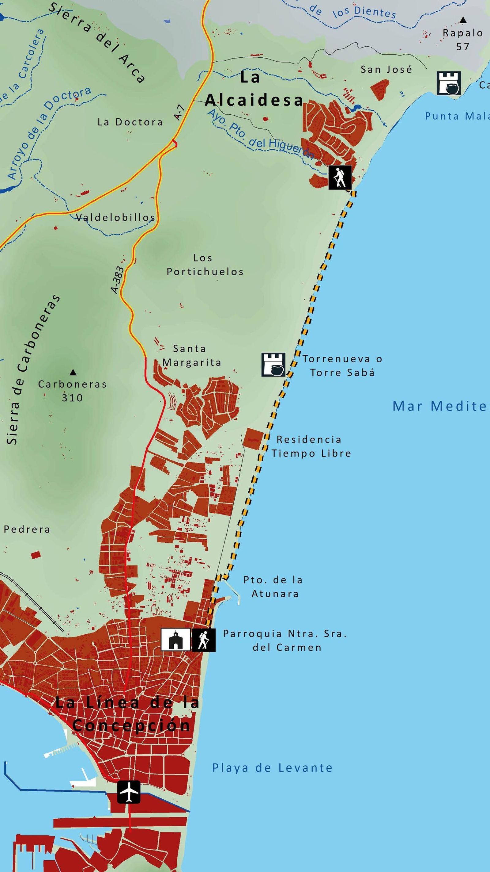 Mapa La Alcaidesa-La Línea