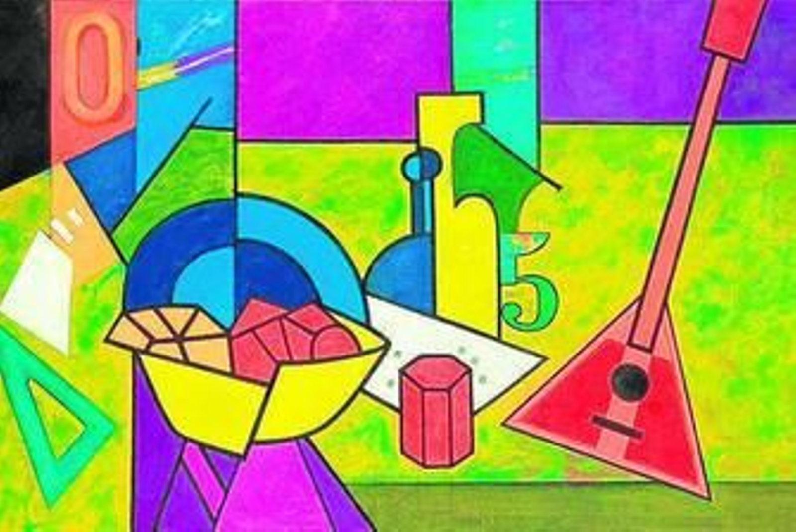 Detalle de una de las obras que el pintor expone en Matalascañas.