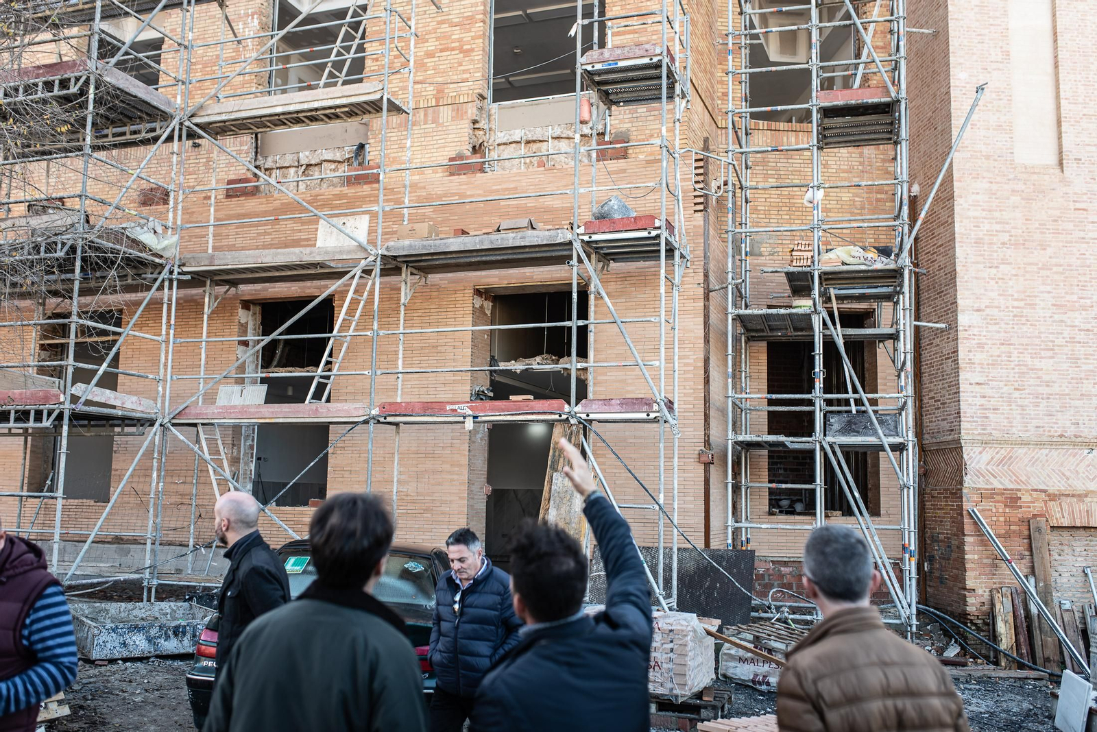 Una visita a las obras del IES La Rábida, en imágenes