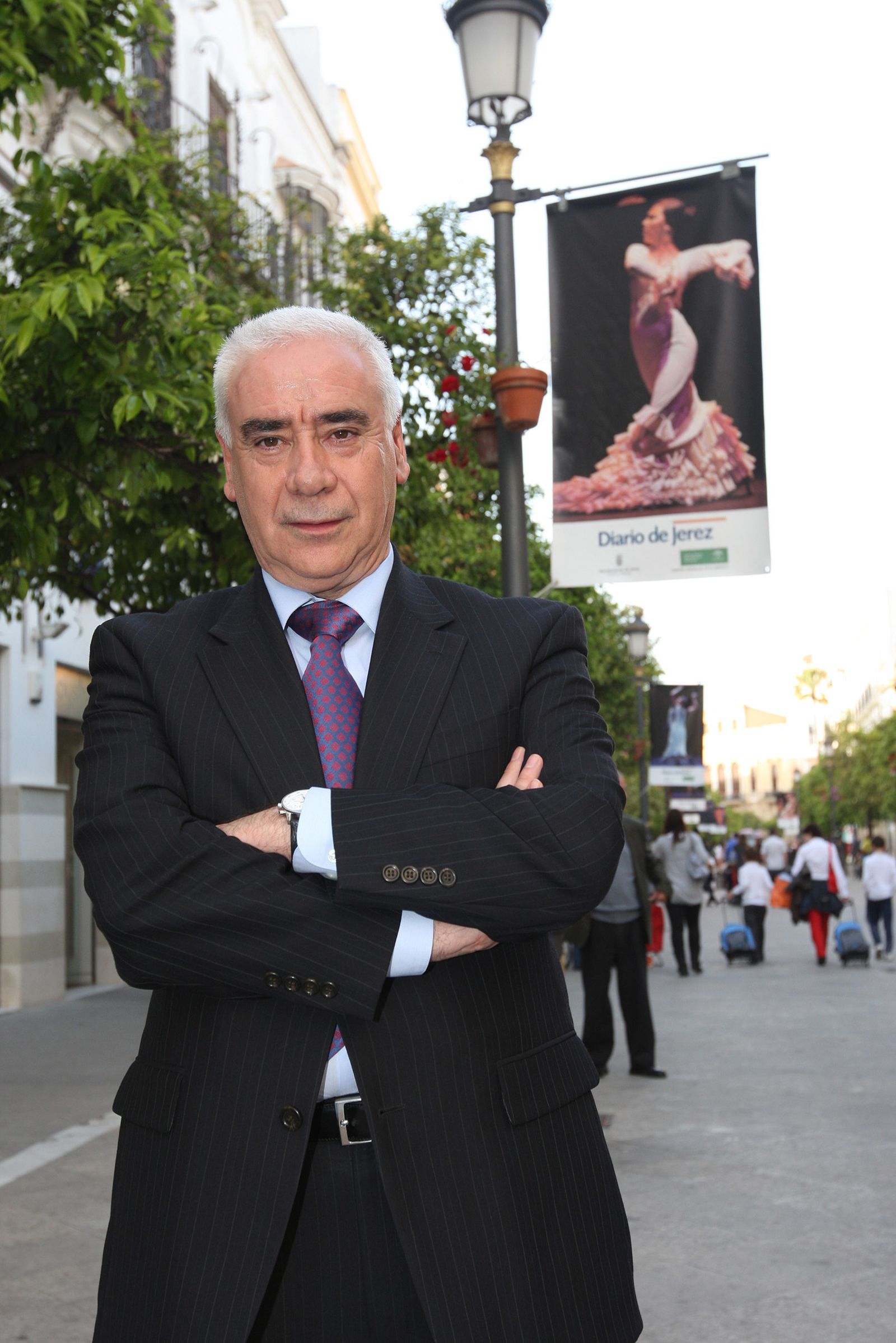 Luciano Alonso, en la calle Larga en una visita a Jerez en 2009.