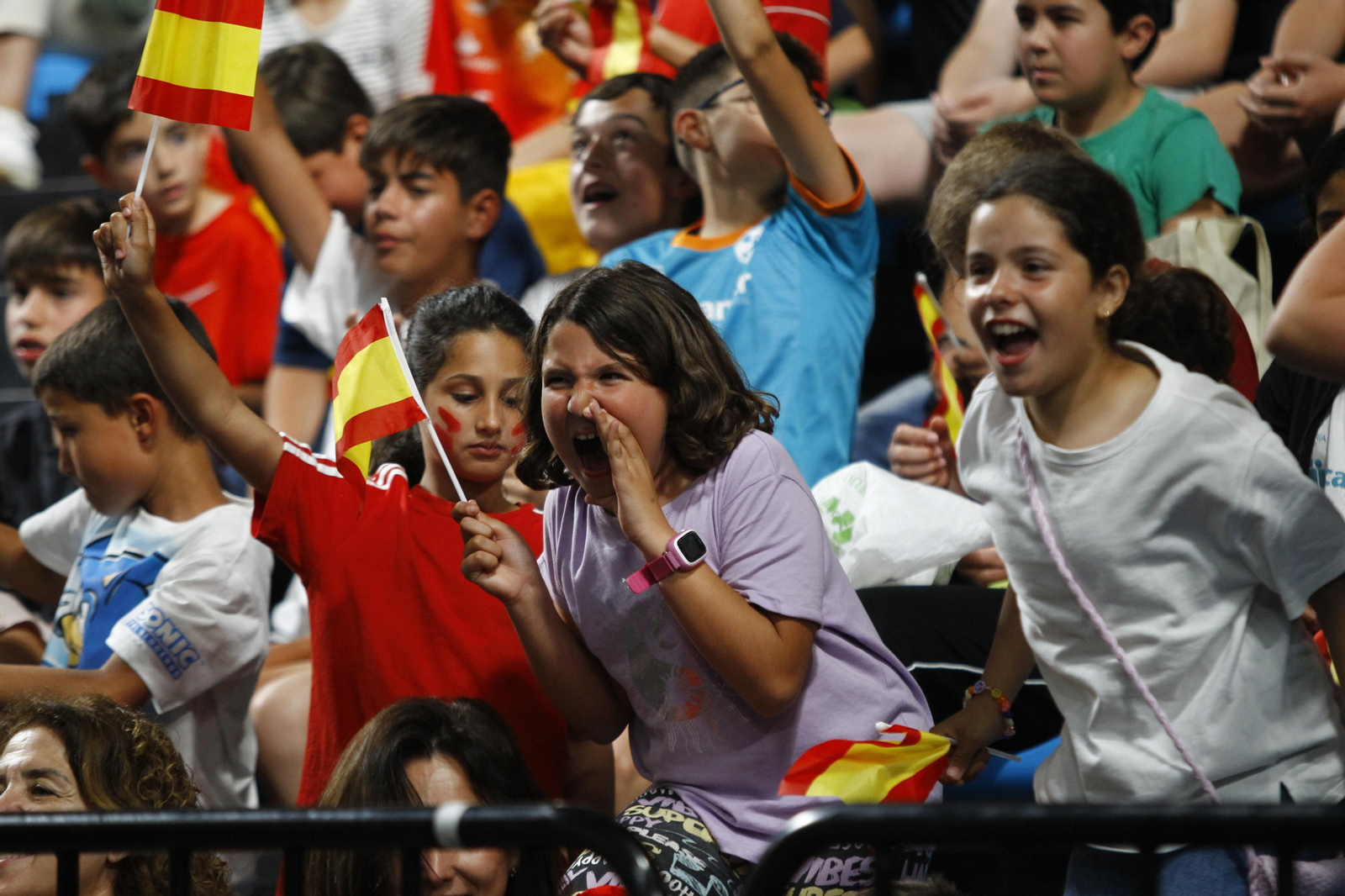 Imágenes del España-Dinamarca de la EHF Euro Cup de balonmano, en Almería