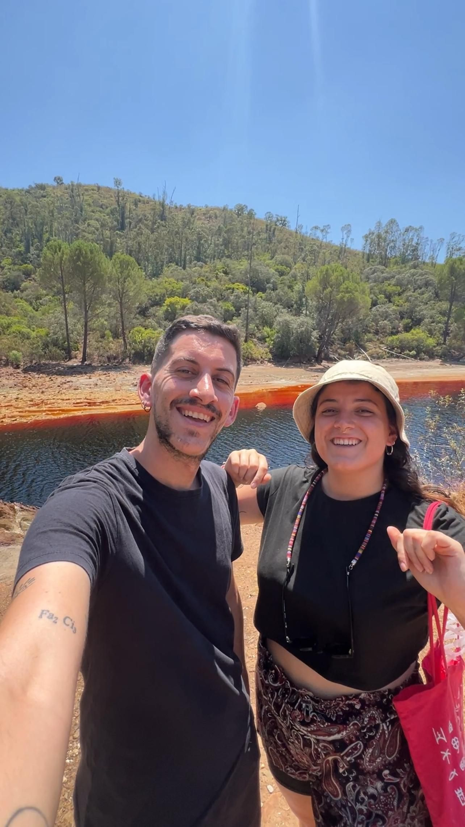 Juan y Paula en el Parque Minero de Río Tinto