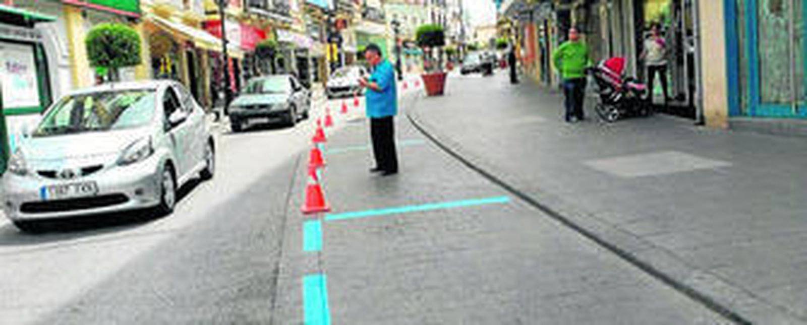 Señalización de la zona azul.