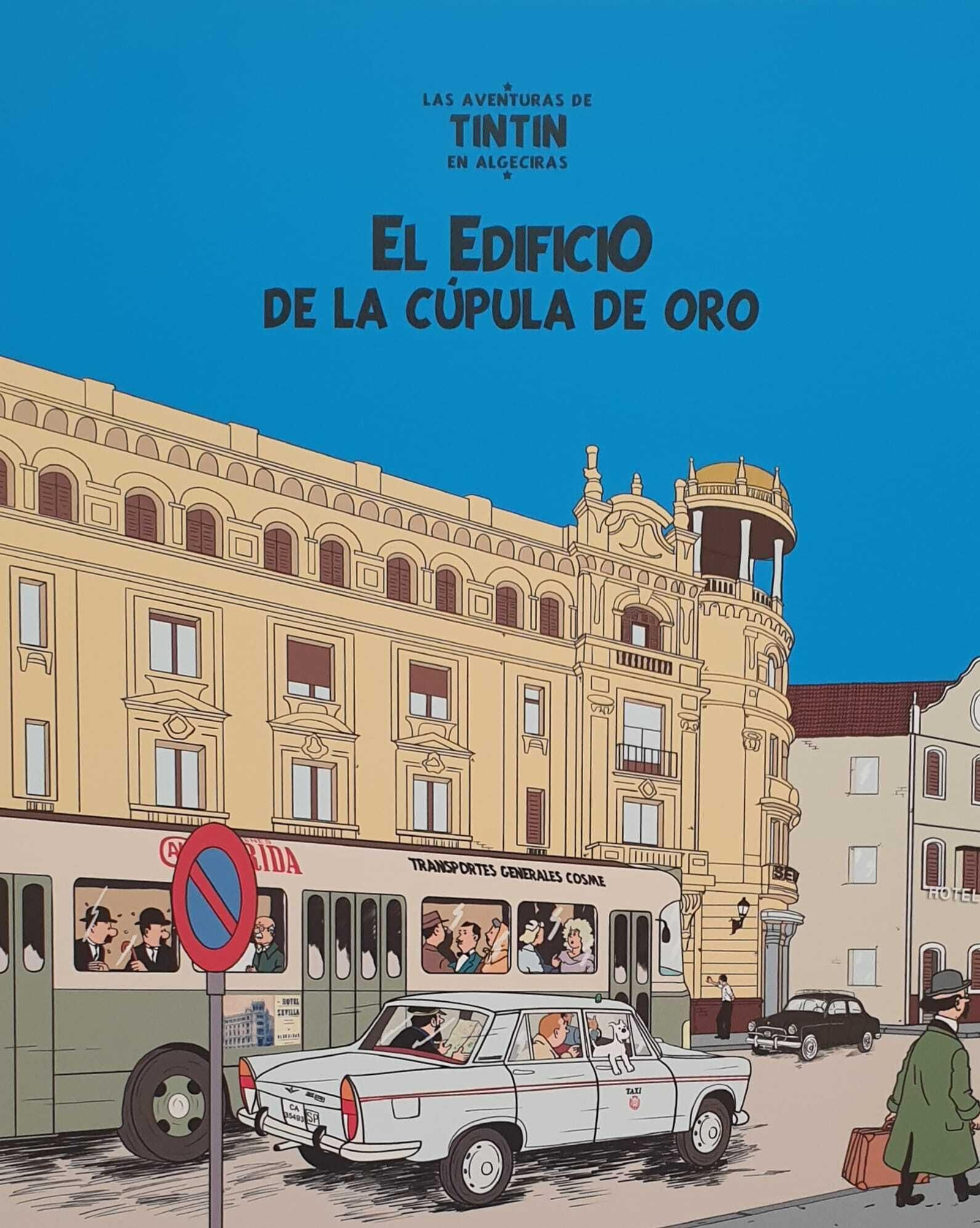 Ilustraciones de la exposición 'Las aventuras de Tintín en Algeciras'.