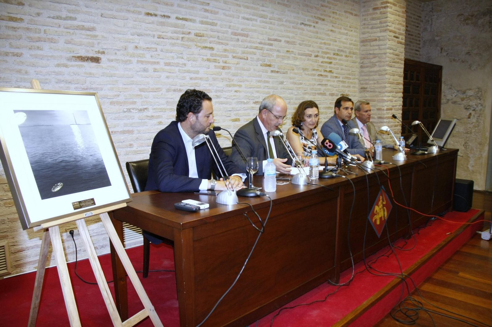Los responsables de la Confederación de Empresarios de Cádiz, durante la presentación ayer en El Puerto.