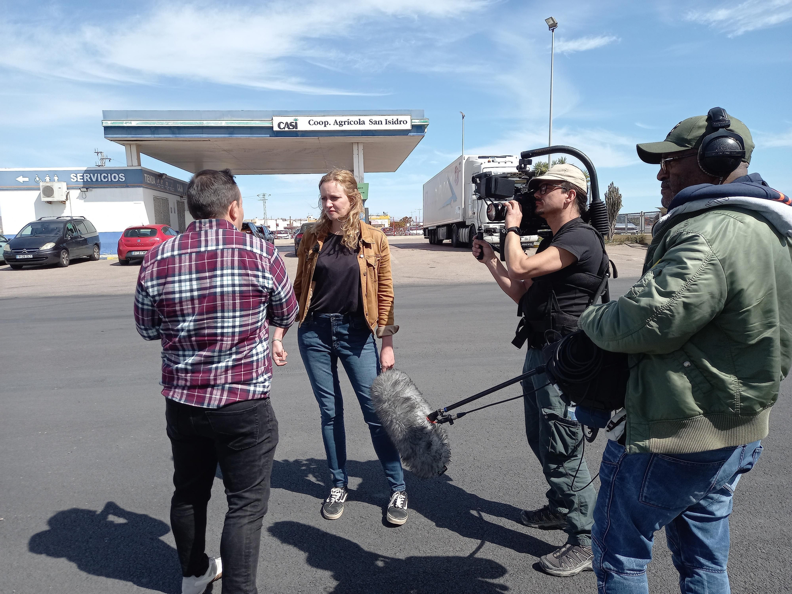 Visita de los reporteros de la cadena ZDF.