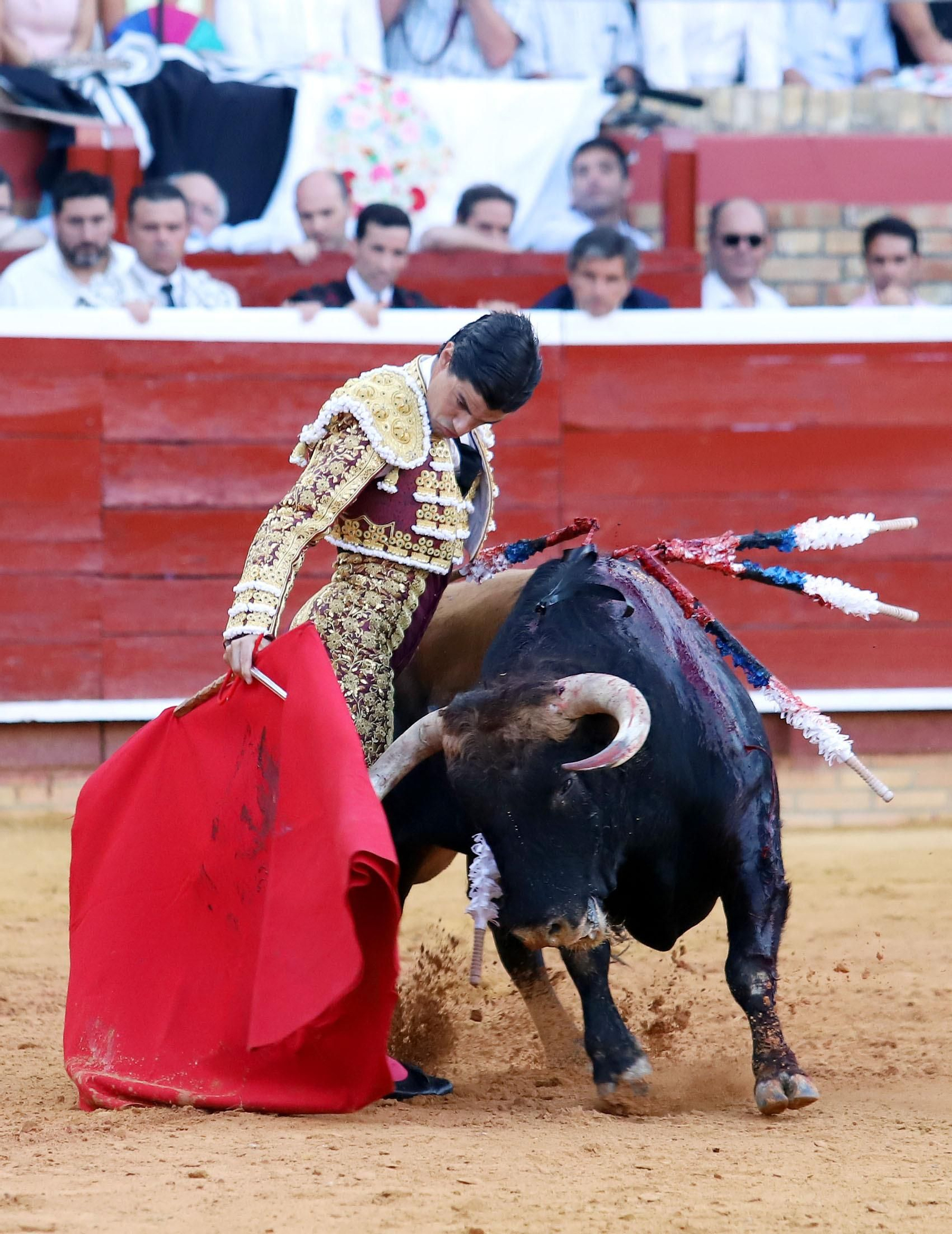 Imágenes de Morante de la Puebla, David de Miranda y Pablo Aguado en la Plaza de Toros La Merced