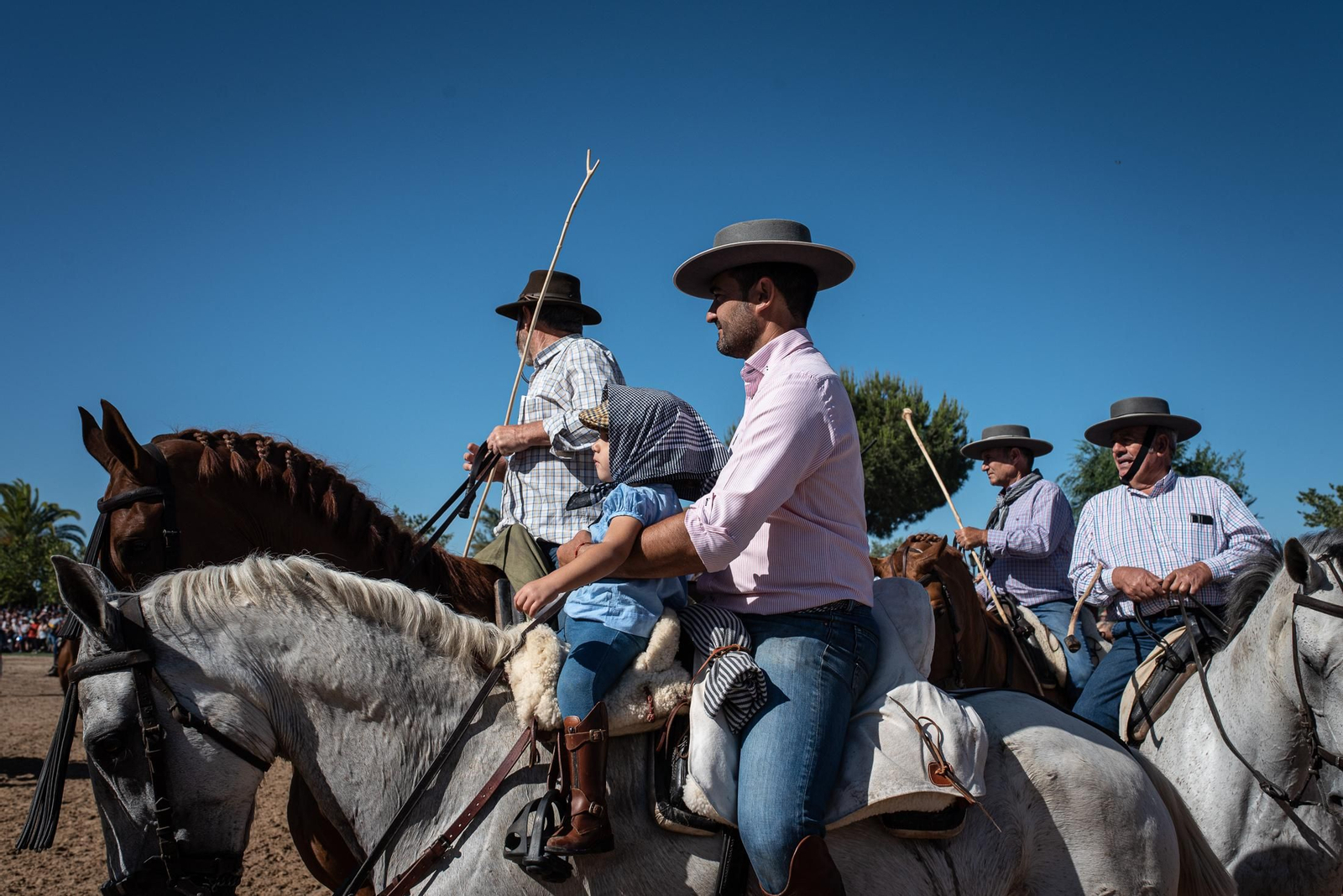 Imágenes de la Saca de las Yeguas a su paso por El Rocío