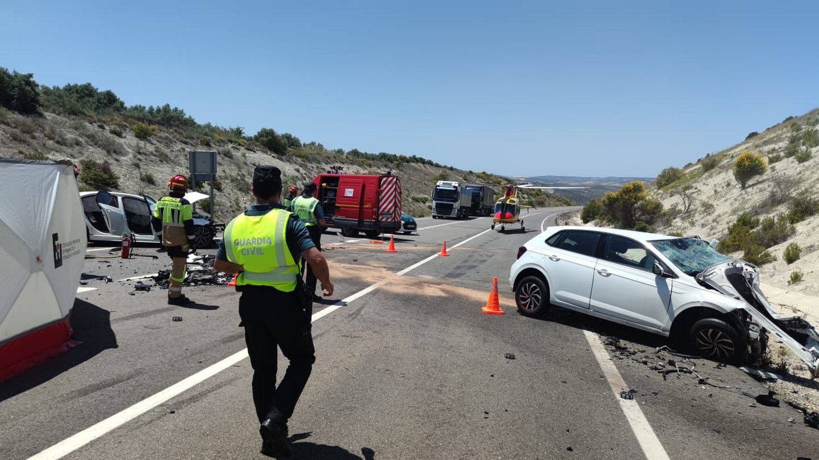 Accidente con tres fallecidos en la N-432 en mayo de 2025 en Baena.