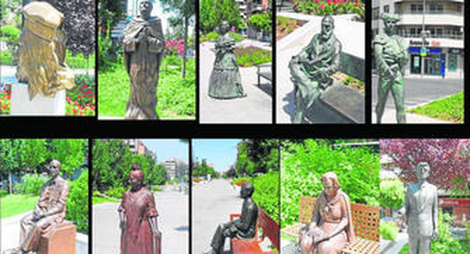 1. Las diferentes estatuas conmemorativas que se pueden encontrar a lo largo del paseo de Avenida de la Constitución. 2. La Avenida debería ser recorrida por los profesores con sus estudiantes para enseñarles la historia con un recorrido artístico y peculiar. Reportaje Gráfico: José Luis Delgado / María de la Cruz