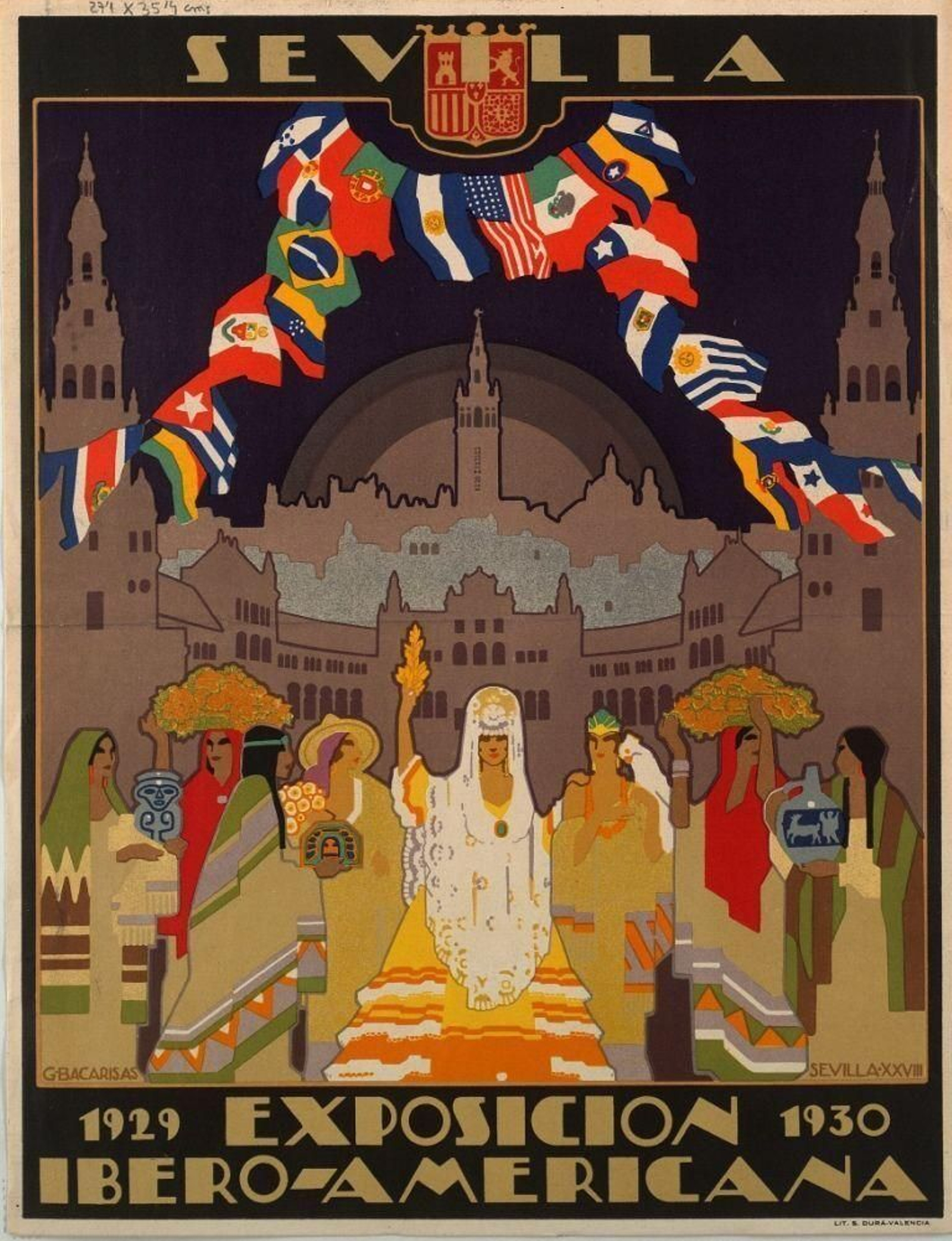 Cartel anunciador de la Exposición Iberoamericana de Sevilla de 1929.