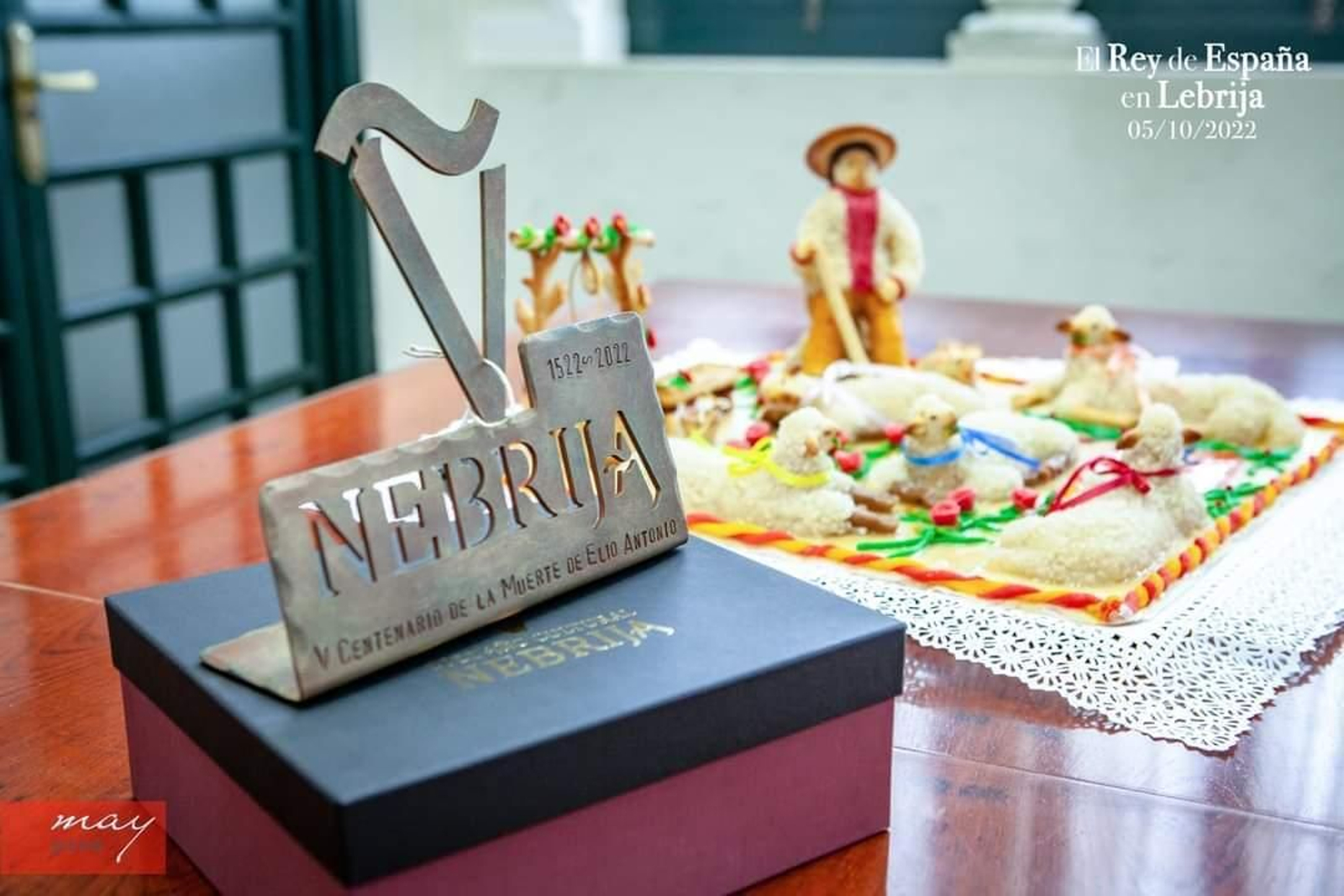 El recuerdo del V Centenario de Nebrija y el típico pastel elaborado por las monjas para el Rey.