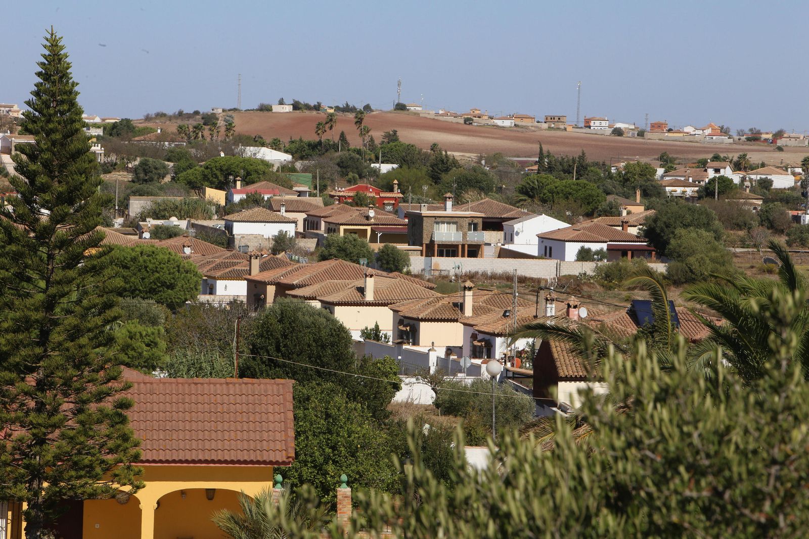 Viviendas en una zona del extrarradio de Chiclana.