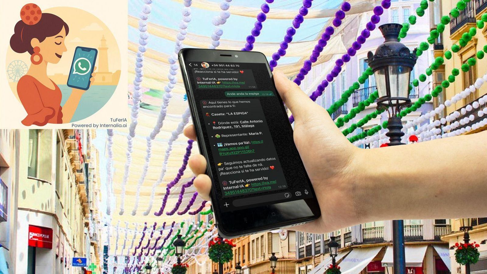 TuFerIA, el asistente virtual que Internalia desarrolla para la Feria de Málaga.