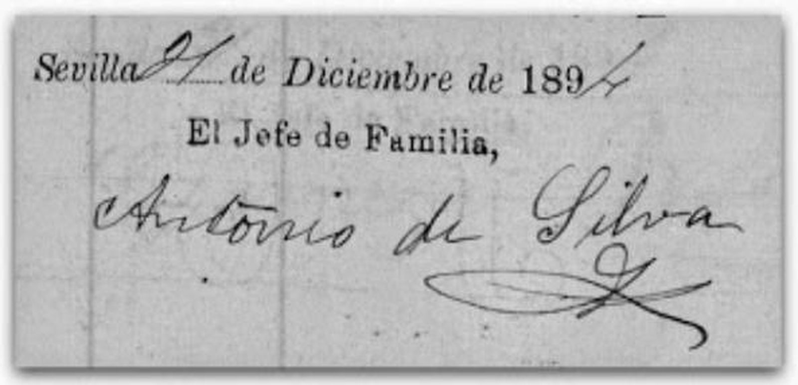1. Firma de Antonio Silva El Portugués.