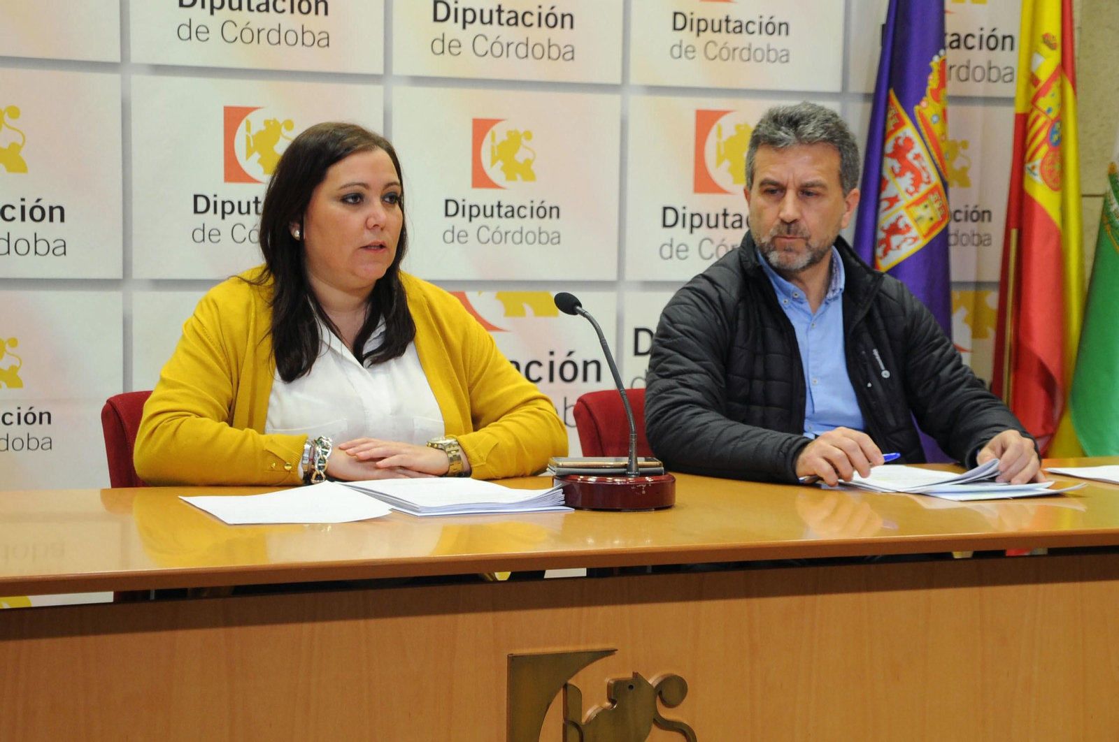 Ana Carrillo y Francisco Ángel Sánchez, durante su comparecencia.