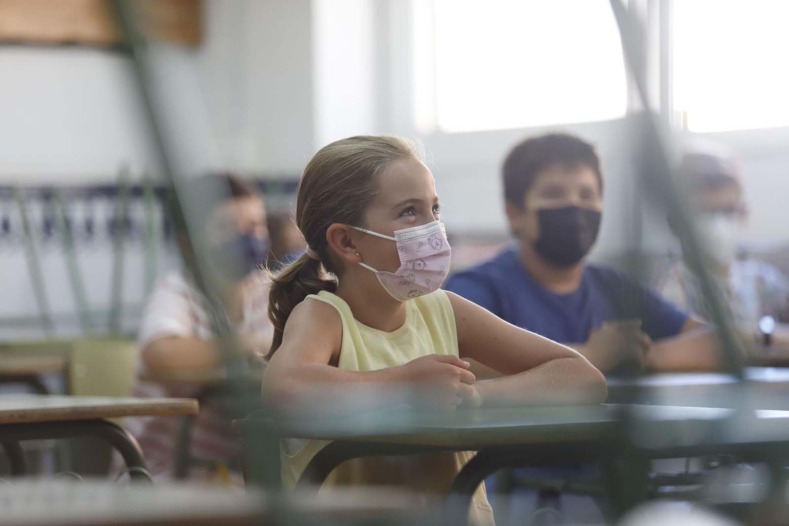 Imágenes de la vuelta al cole en las aulas de Huelva