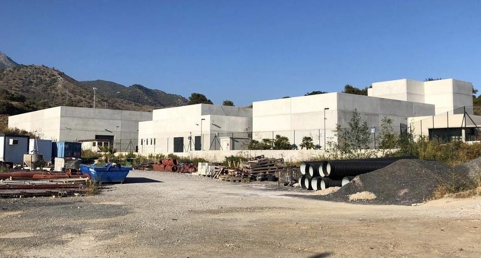 Las obras de la depuradora de Nerja. Las obras de la depuradora de Nerja.