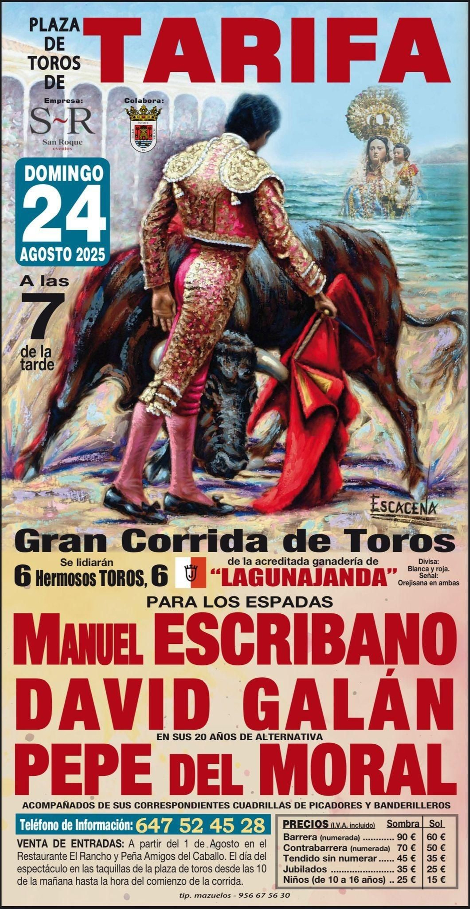 Cartel de la corrida de toros de Tarifa.