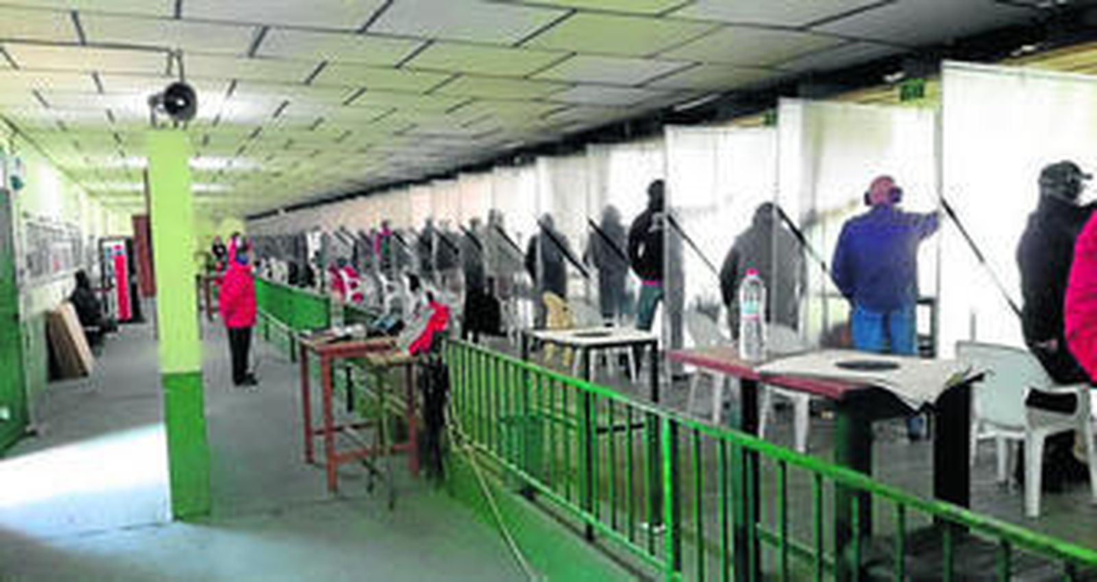 Una de las galerías del campo de tiro olímpico ubicado en Los Montes de Málaga.