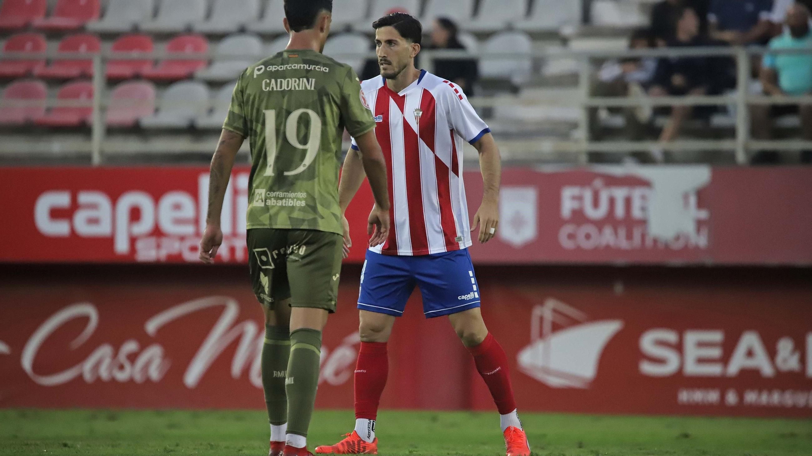 Aleix Coch, en el partido del Algeciras ante el Real Murcia.