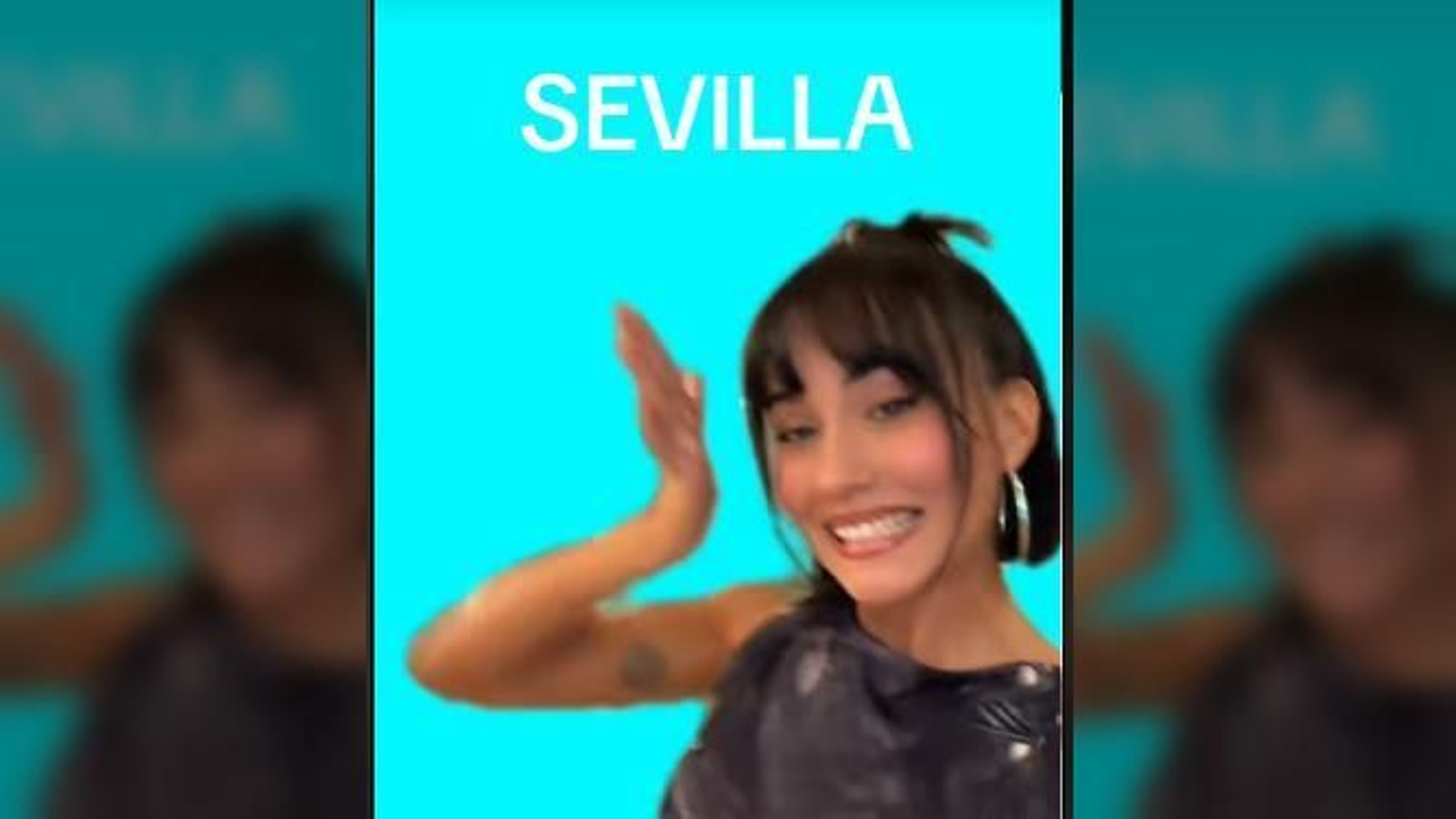Aitana, presentando el color para su concierto en Sevilla del Alpha Tour en TikTok