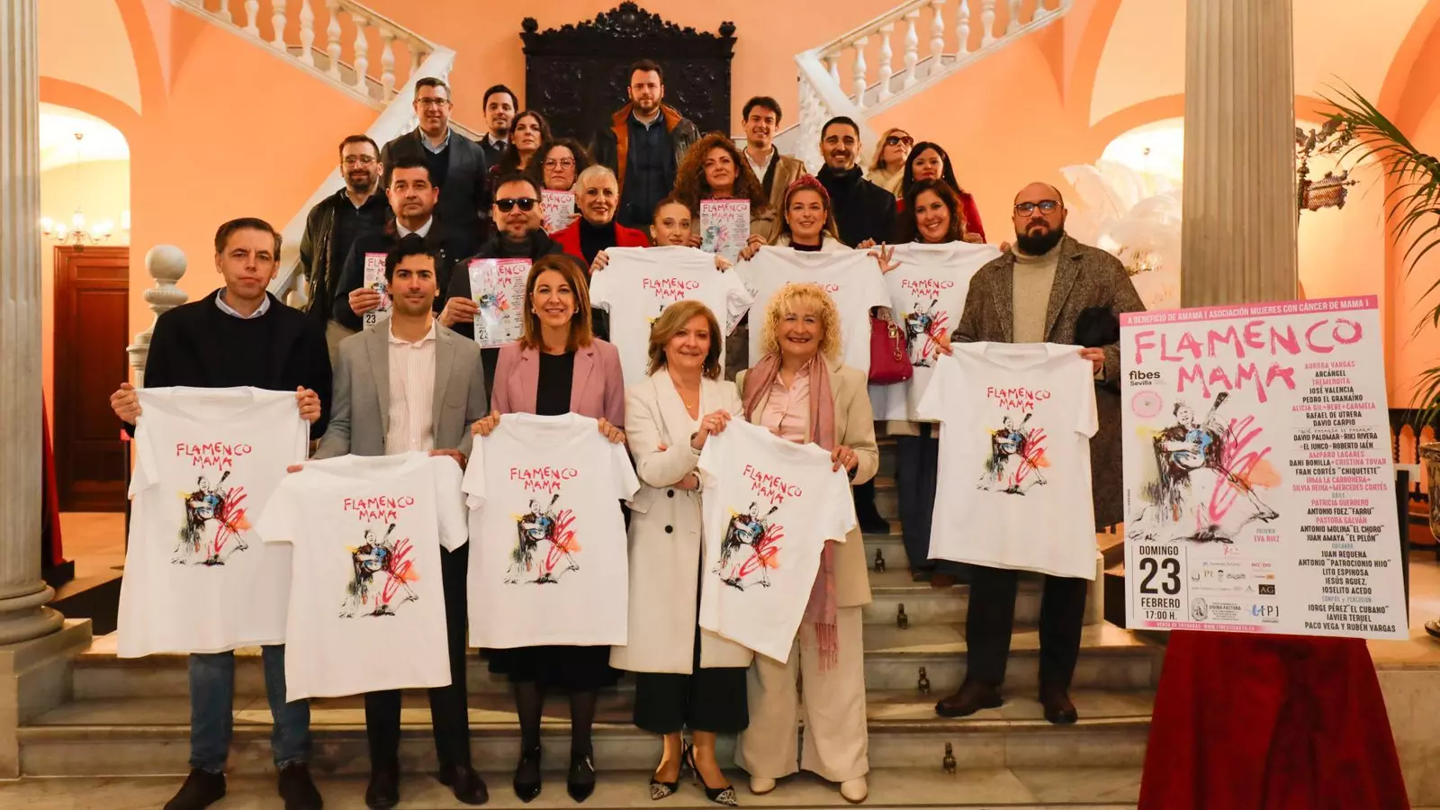 Presentación del cartel de ‘Flamenco MAMA’ en el Ayuntamiento de Sevilla.