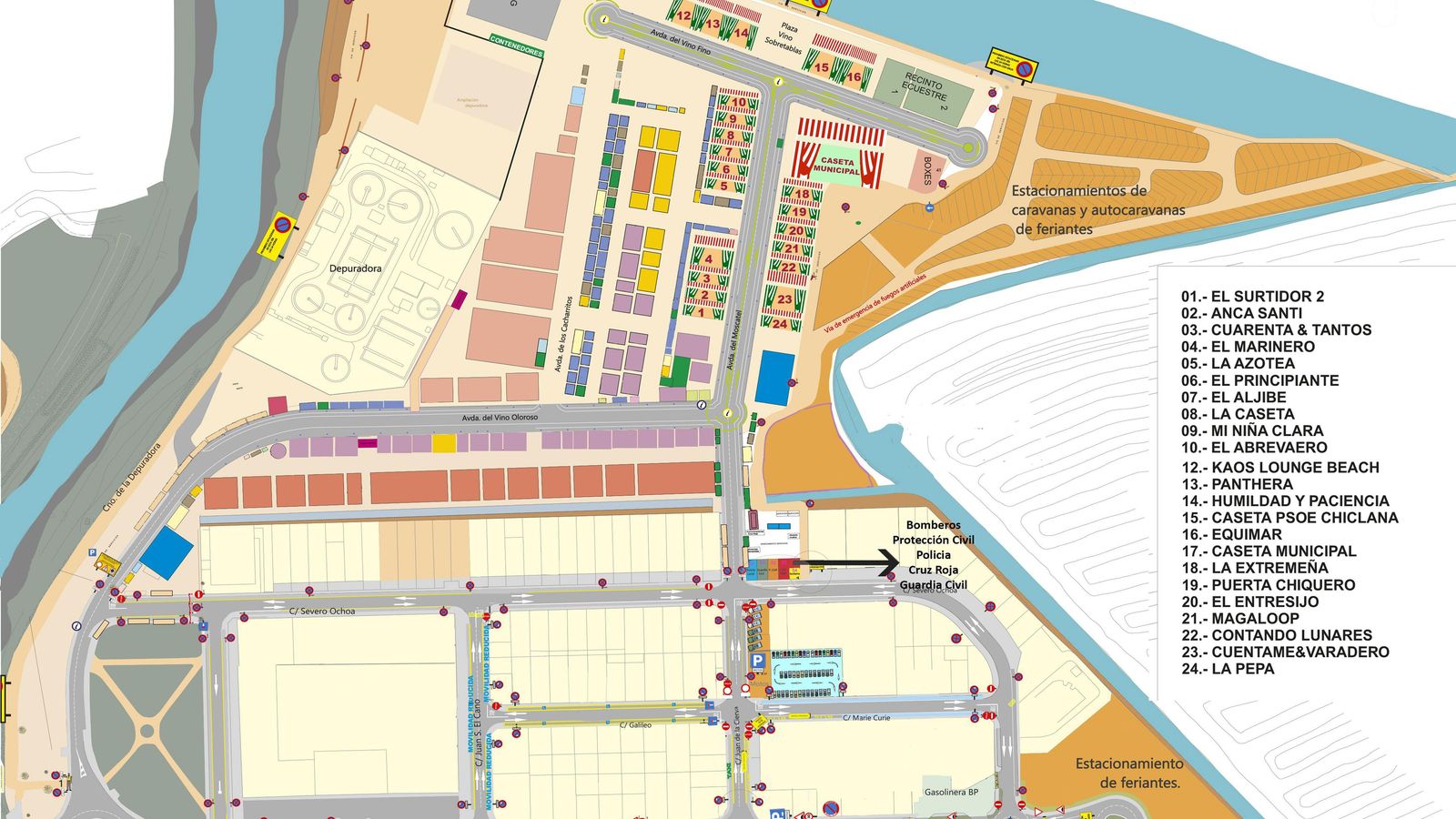 Plano de la Feria de Chiclana 2023.