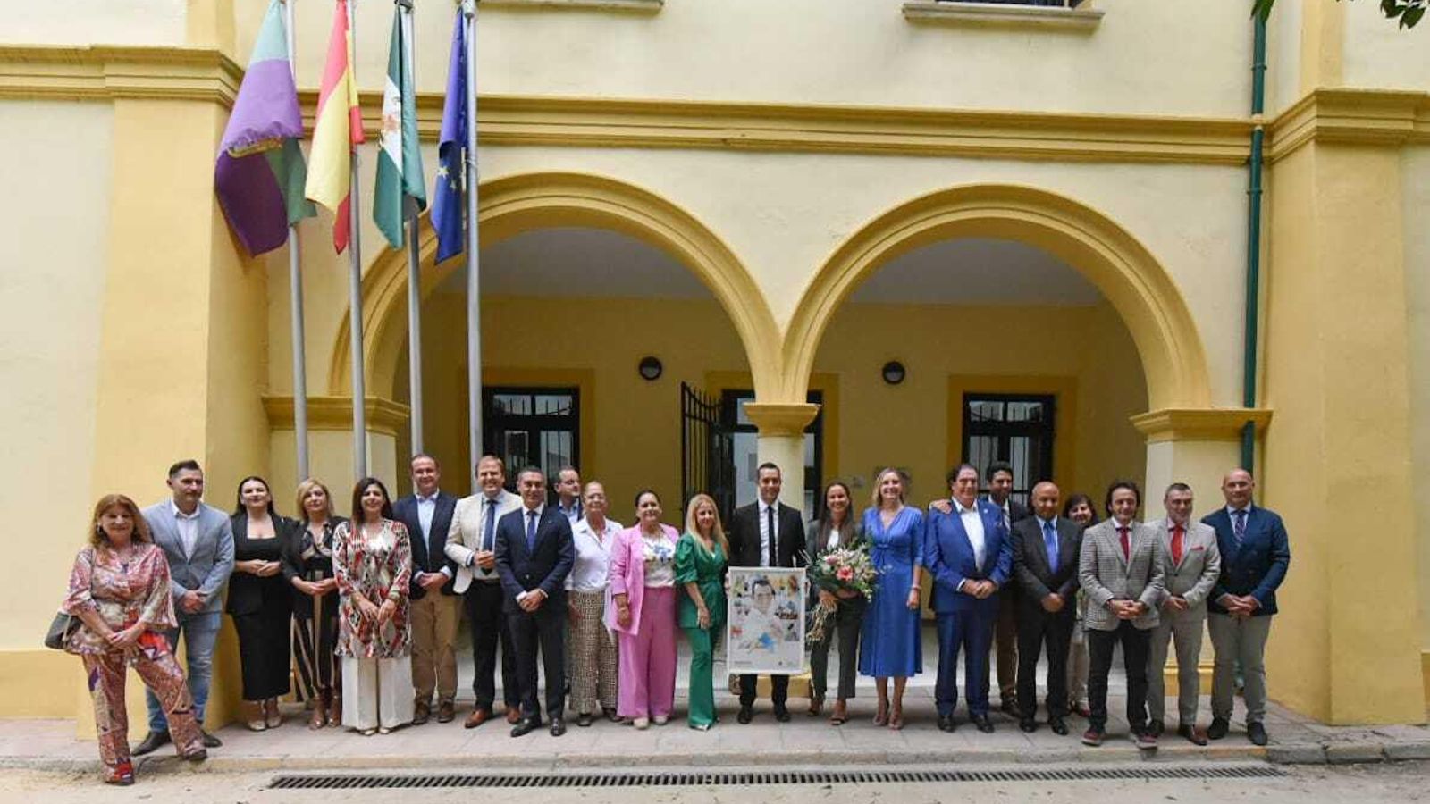 Foto de familia del acto celebrado en la Mancomunidad