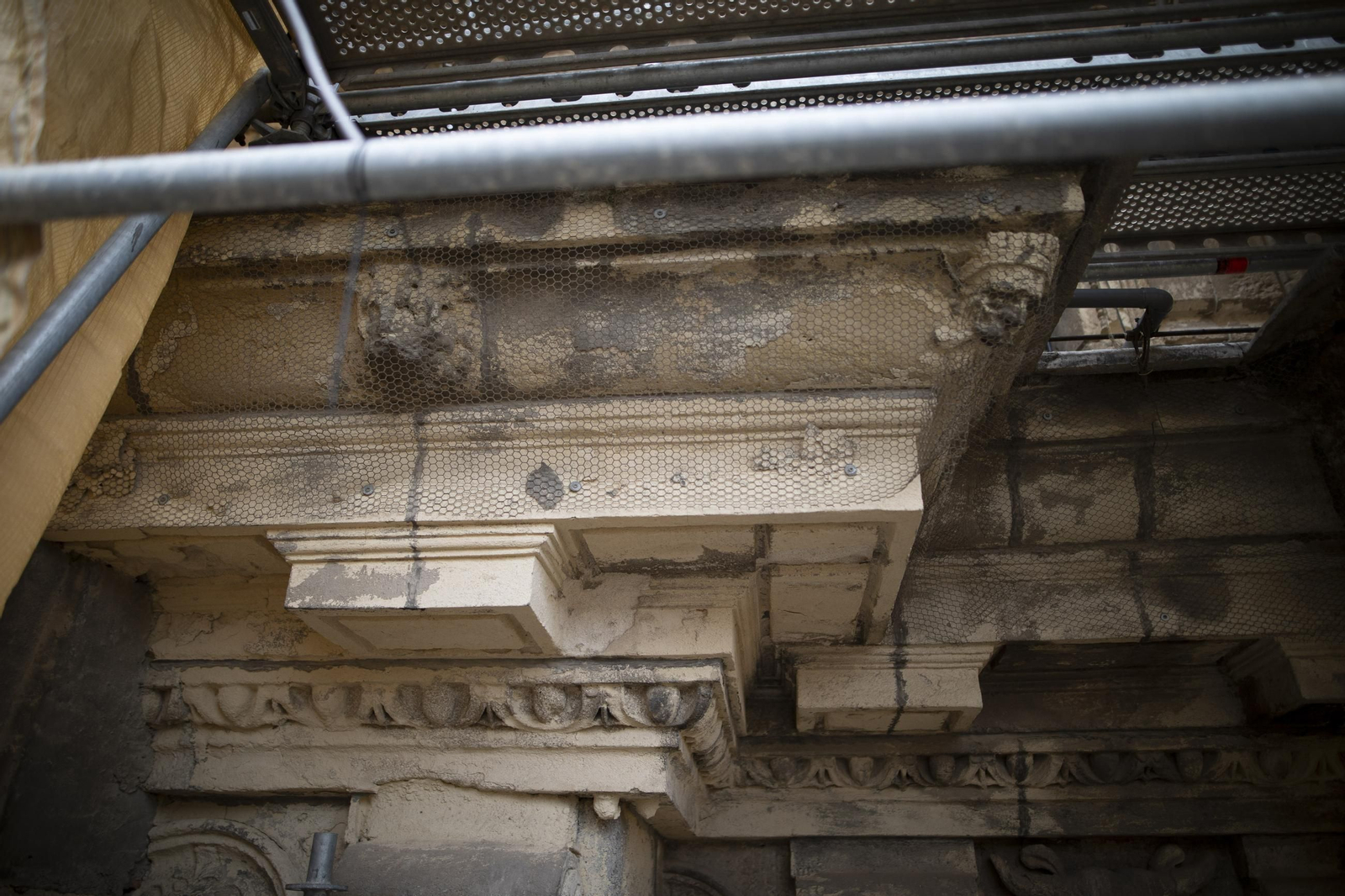 La restauración de la torre de la Catedral de Granada, desde dentro