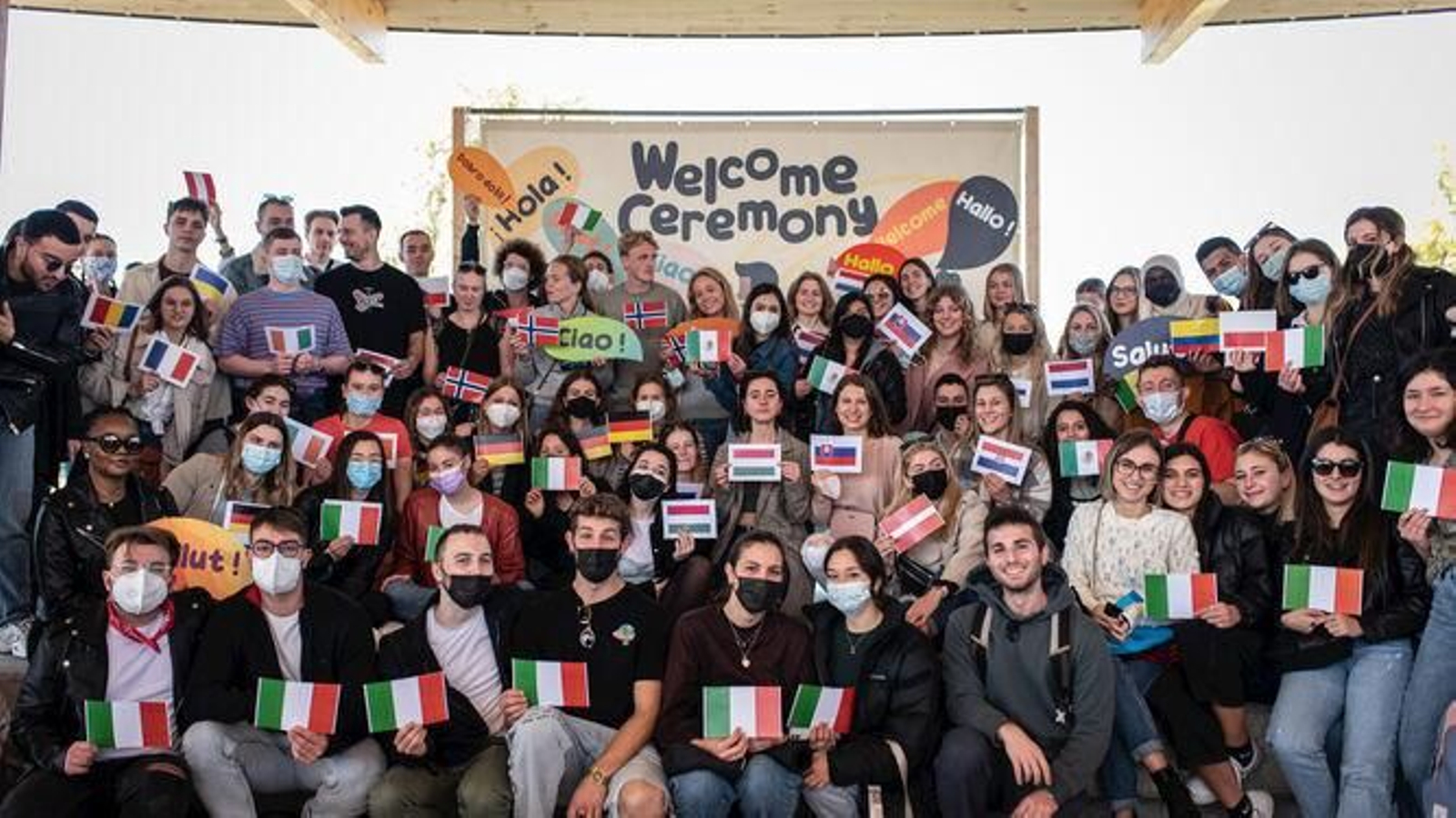 Ceremonia de bienvenida de de los alumnos de Erasmus este curso en la UHU.