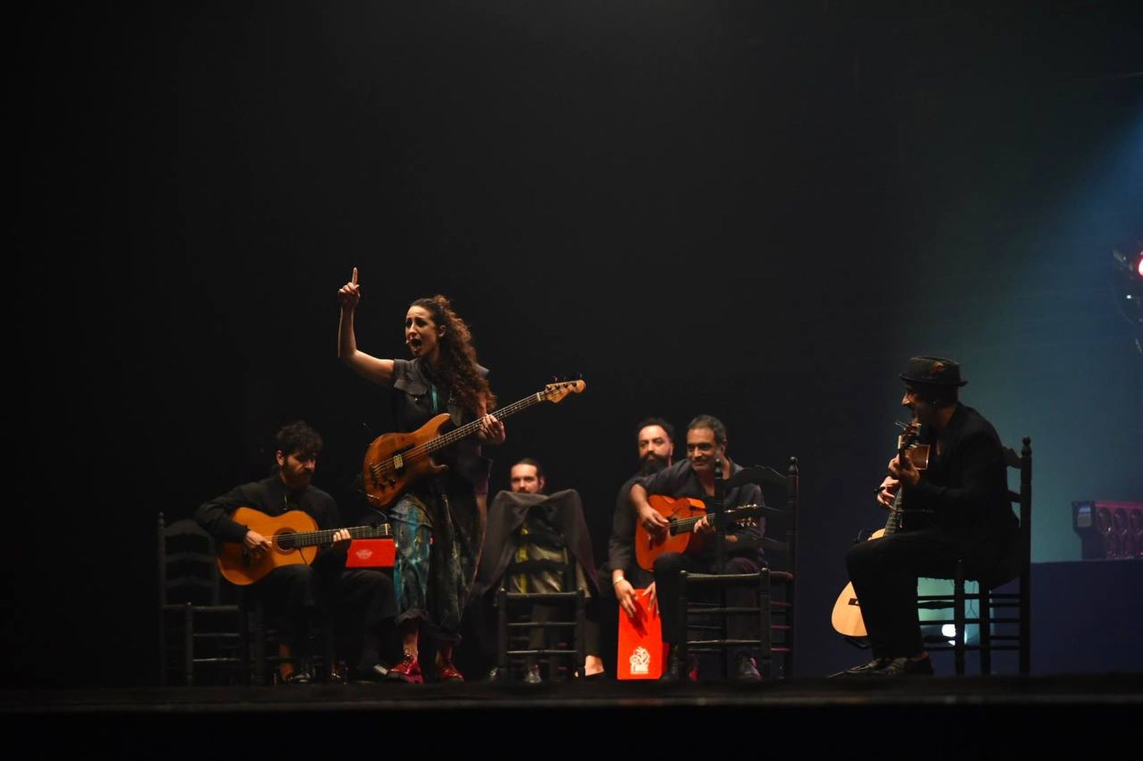 La Tremendita, en un momento de su actuación.