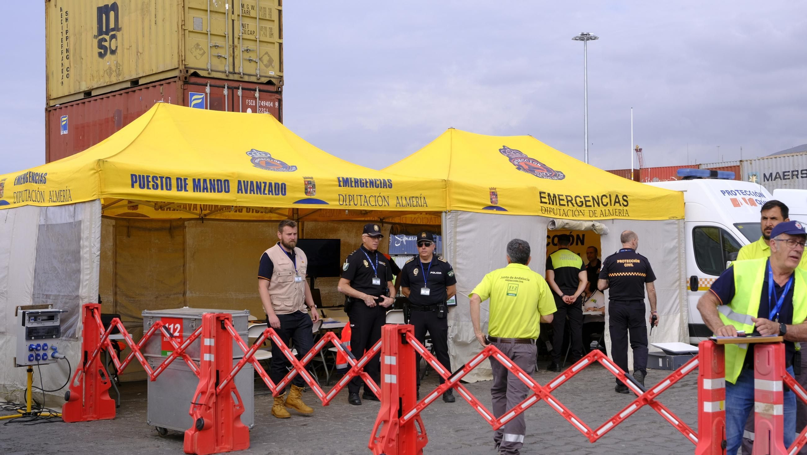 Ejercicio Marsec25 simulacro, en el Puerto de Almería, en imágenes