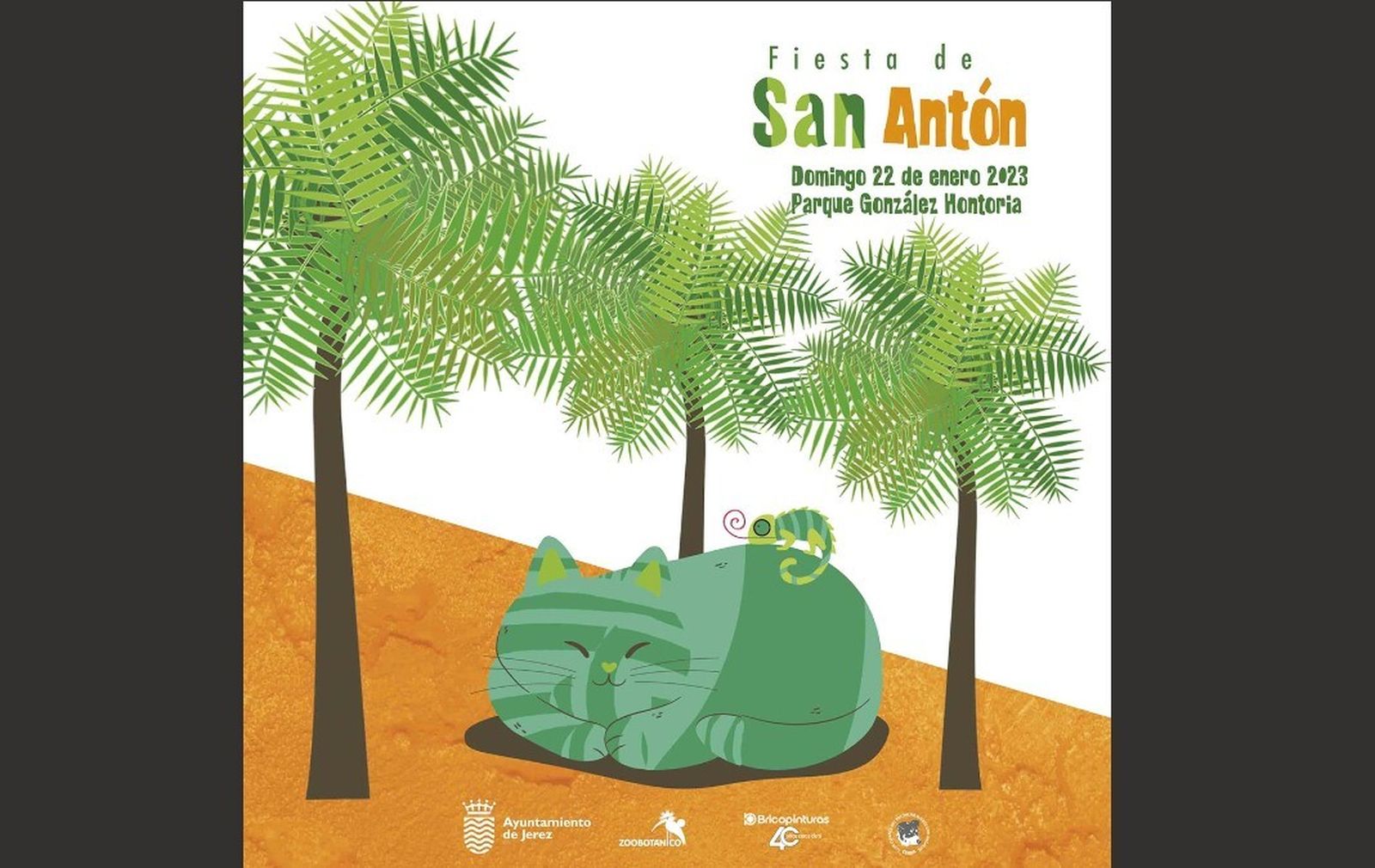 Cartel de la Fiesta de San Antón del domingo en el González Hontoria.