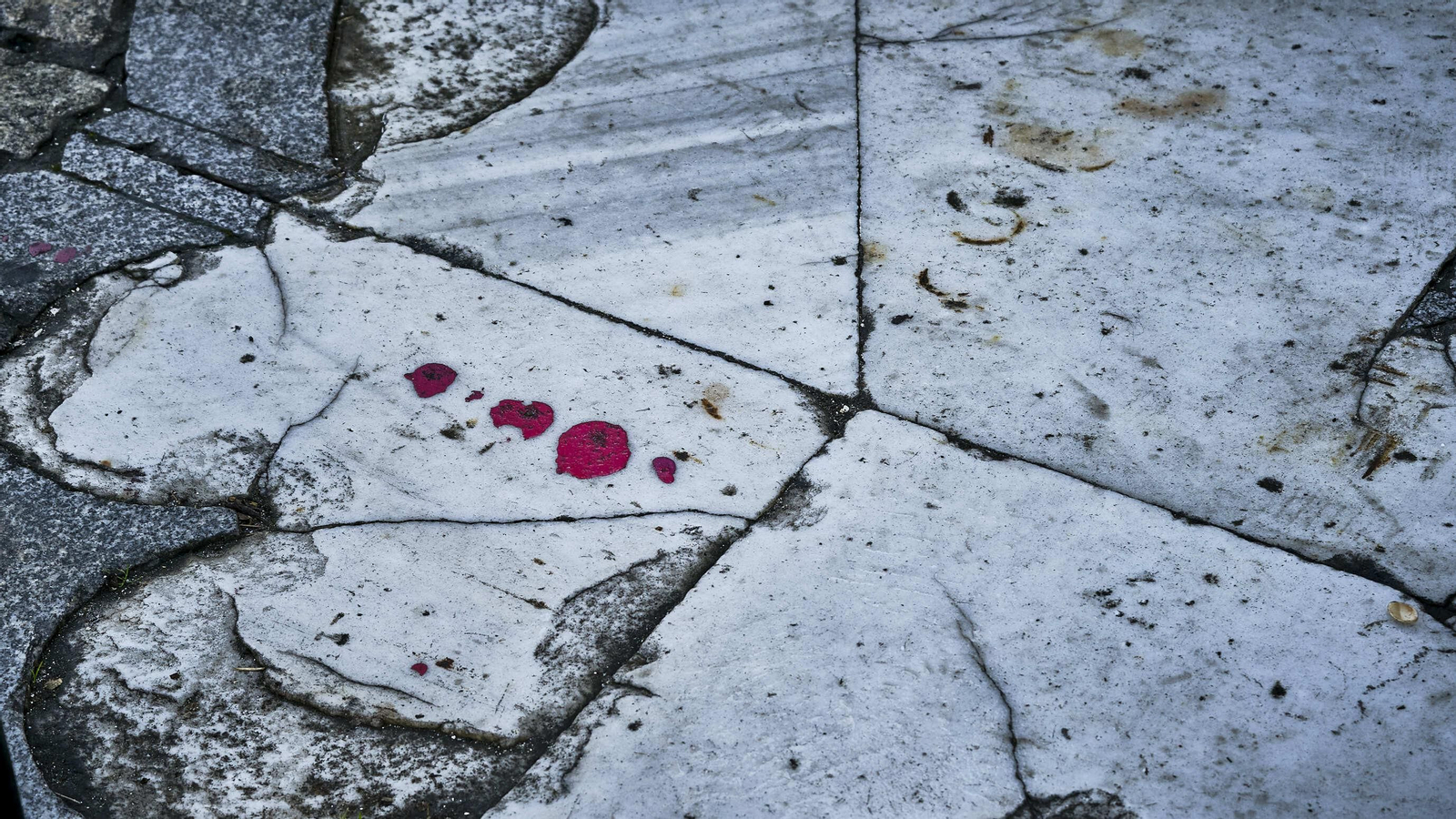 Estado del pavimento en plaza de la Catedral