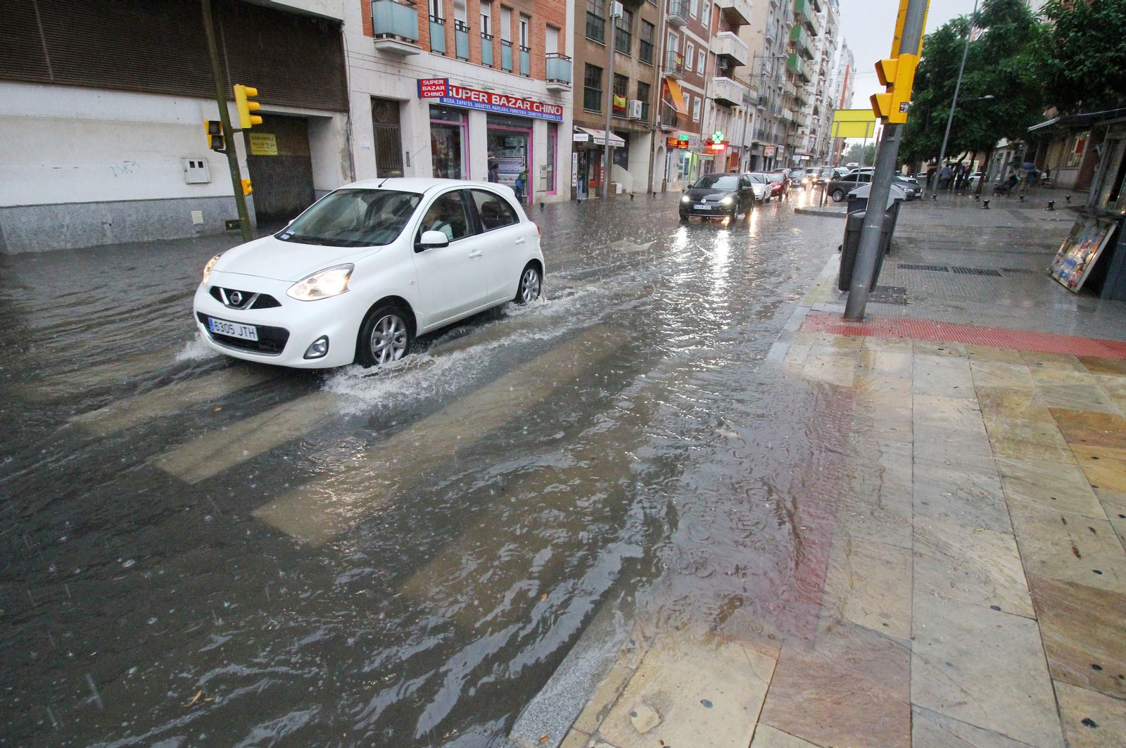 Imágenes del temporal de lluvia en Huelva.