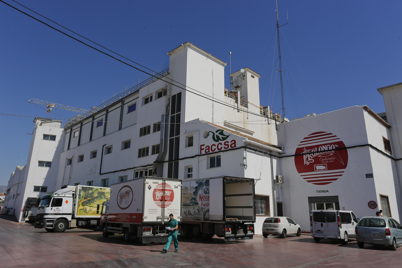 Vista de la fábrica de Faccsa y Prolongo en la localidad malagueña de Estación de Cártama, donde trabajan unas 800 personas.