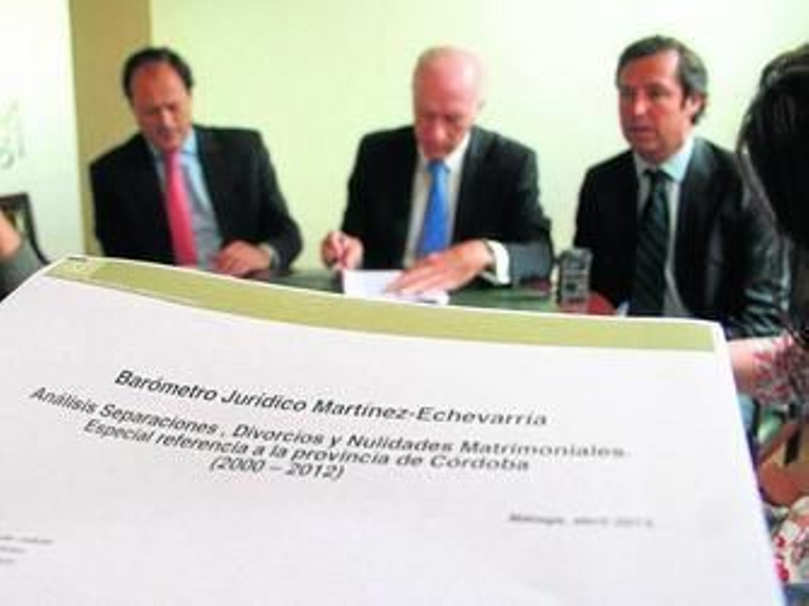 Presentación de los datos por parte del bufete de abogados cordobeses.