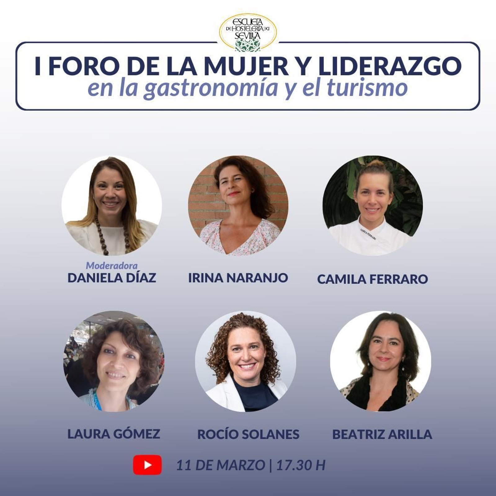 Cartel del I Foro de la Mujer y el Liderazgo en la Gastronomía y el Turismo.