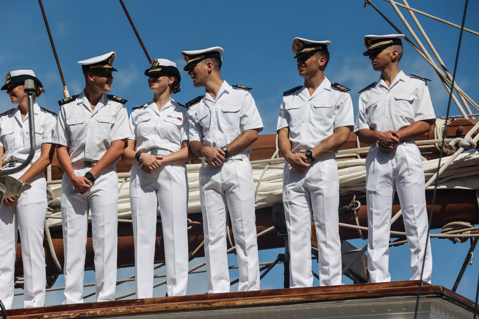 Fotos de la llegada de la Princesa Leonor a Salvador de Bahía a bordo del 'Elcano'