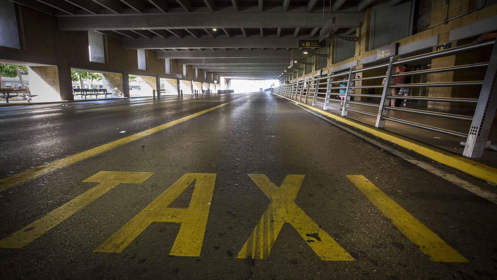 La parada de taxis del aeropuerto de San Pablo.