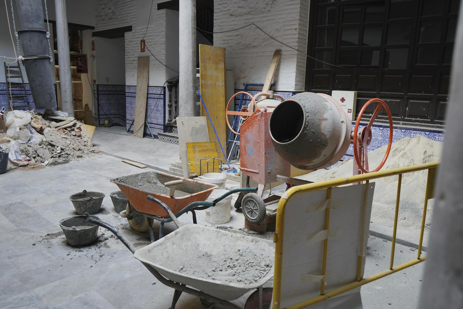 Interior del edificio en imagen de mayo del año pasado, en visita a las obras. Interior del edificio en imagen de mayo del año pasado, en visita a las obras.