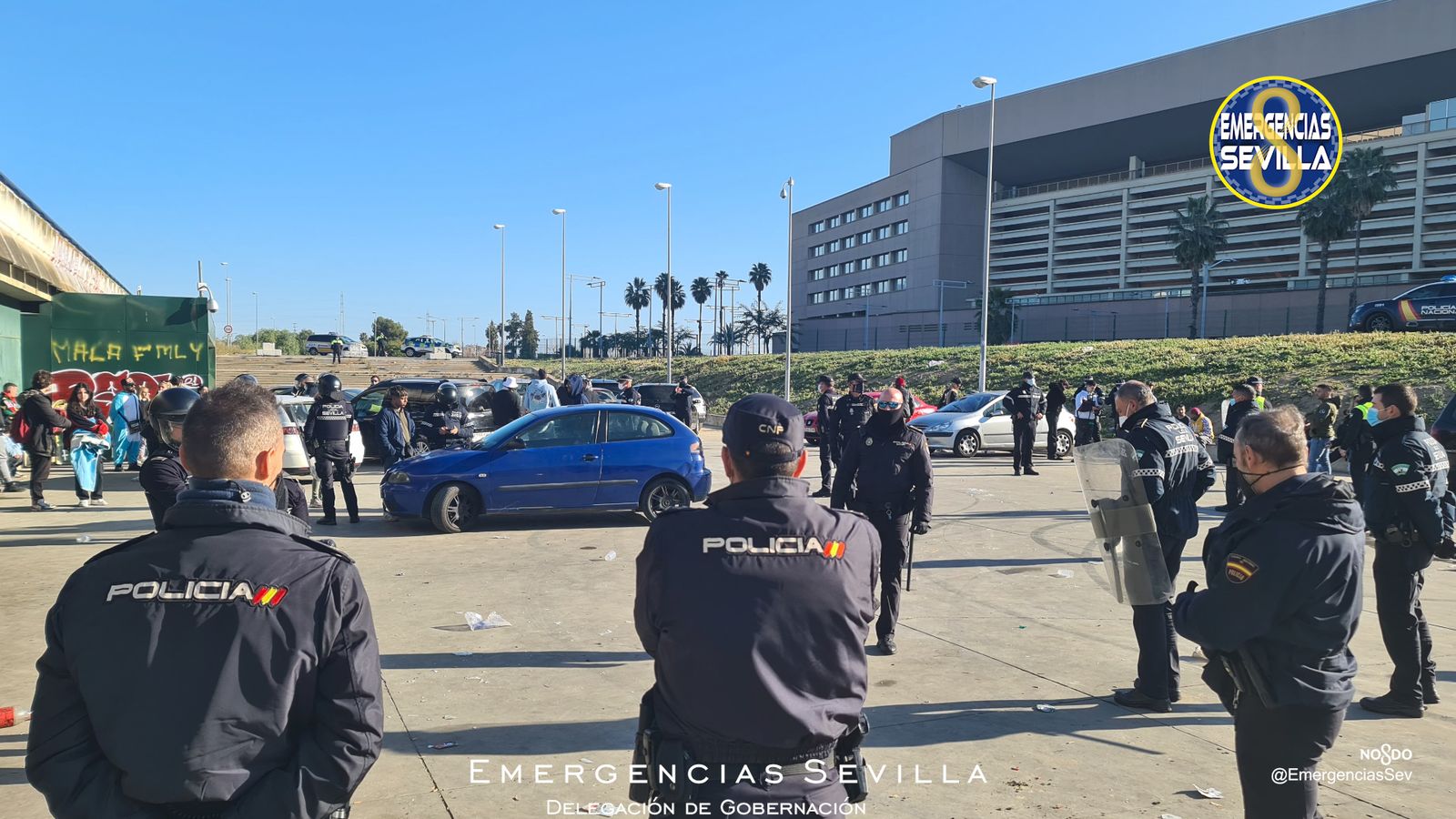 Un momento de la actuación policial.