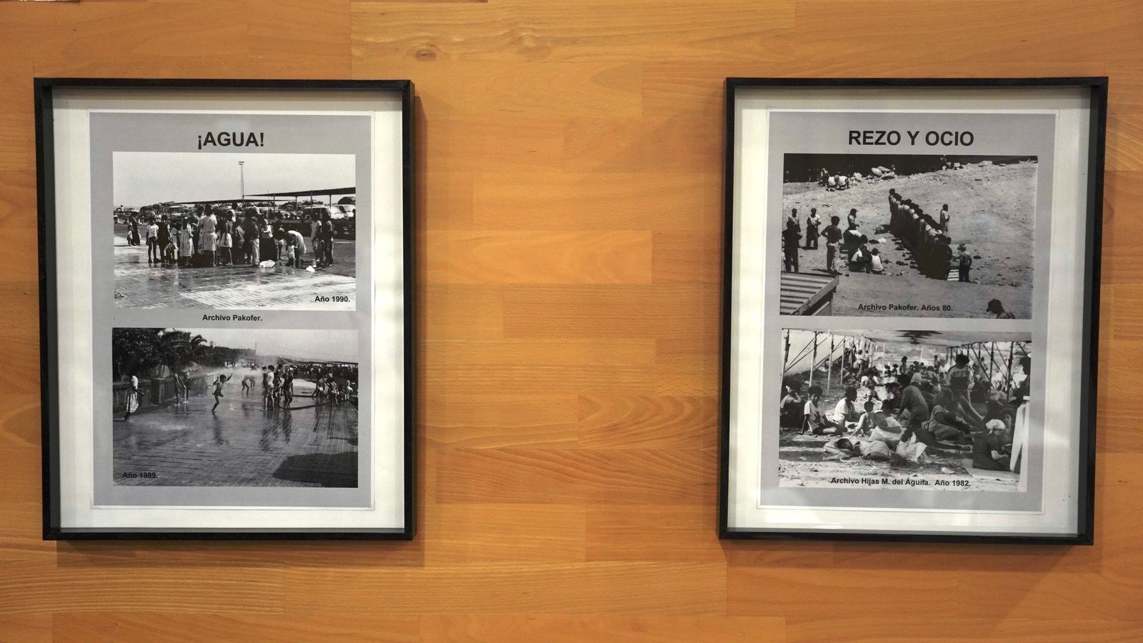 Fotos de la exposición de fotos históricas de Miguel Ángel del Águila sobre la OPE, en la José Luis Cano