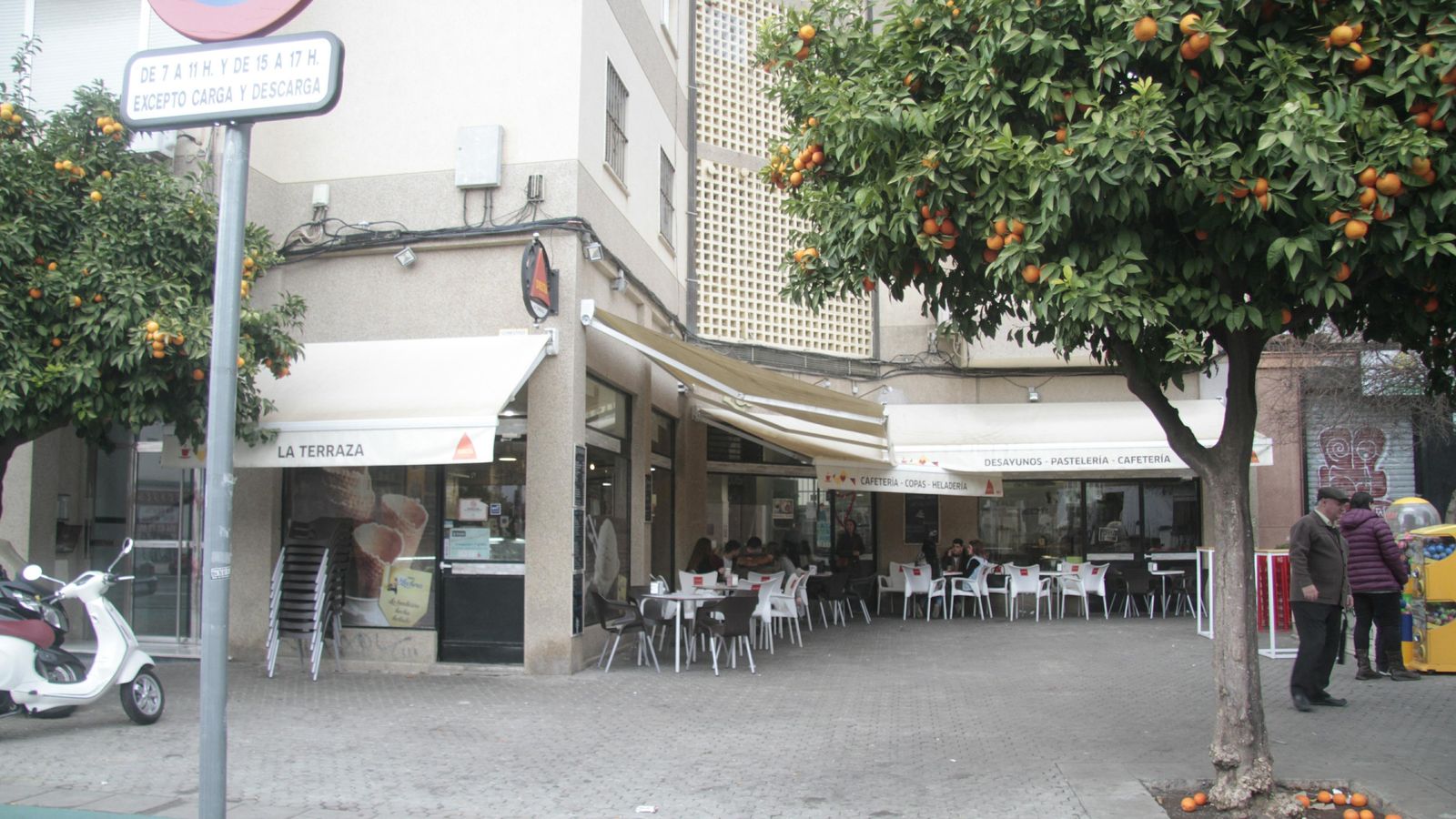 El bar donde trabajaba Luca Materazzo.