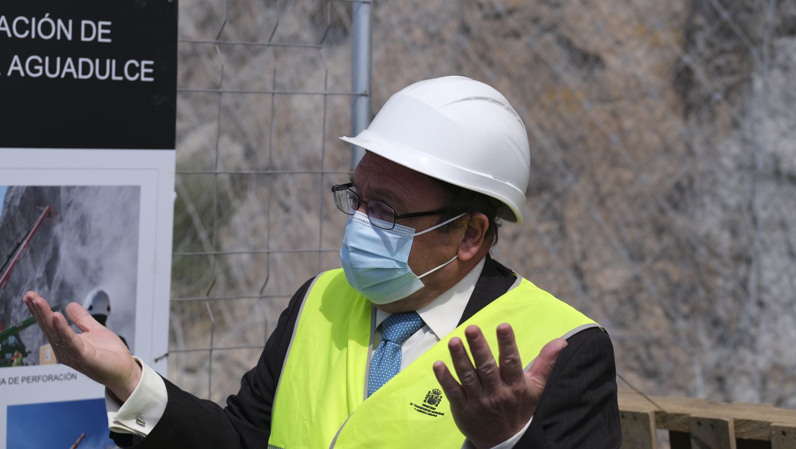 Fotogalería visita obras carretera El Cañarete-Almería-Aguadulce